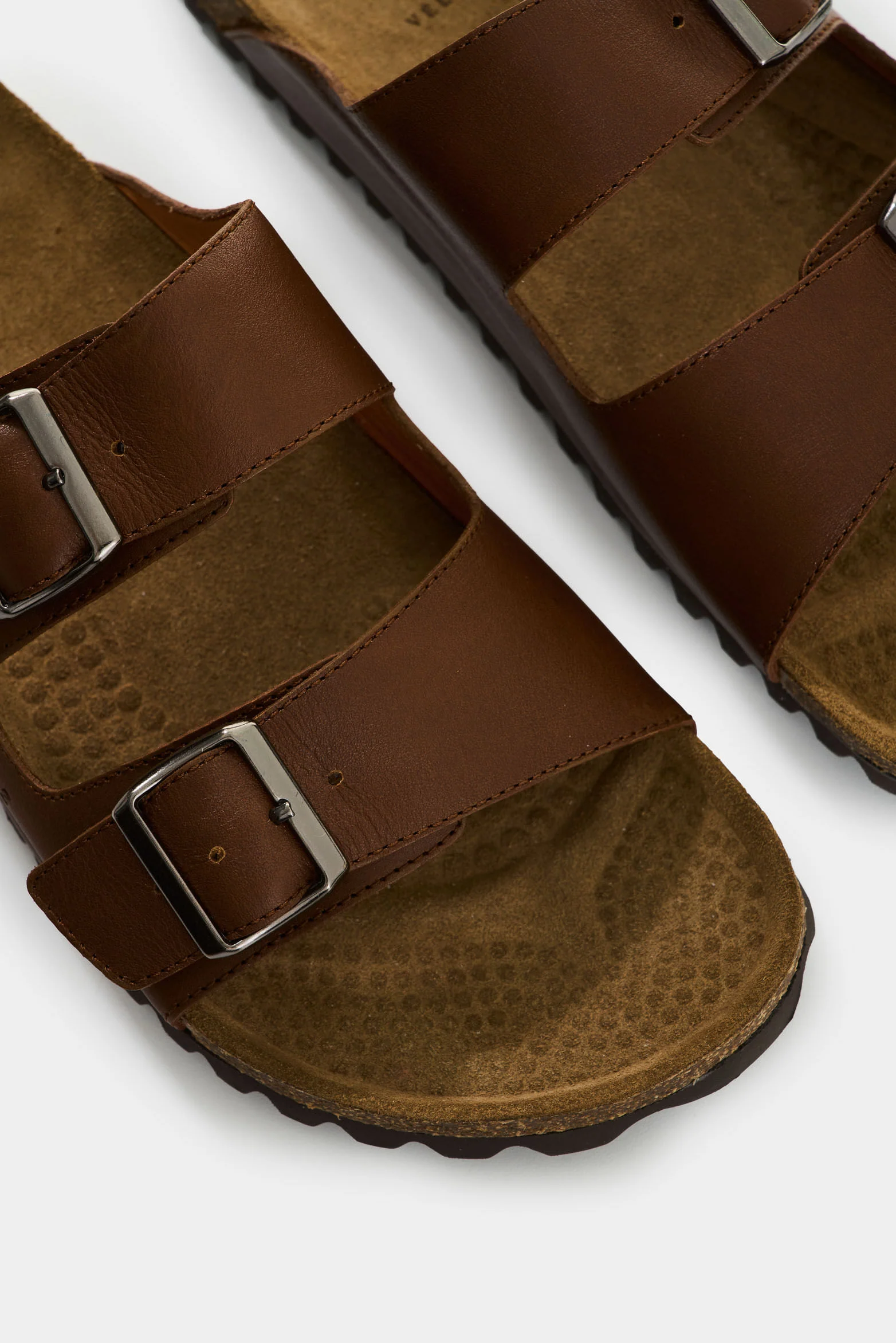 Men’s Elia Flat Leather Sandal Double Buckle - Image 5