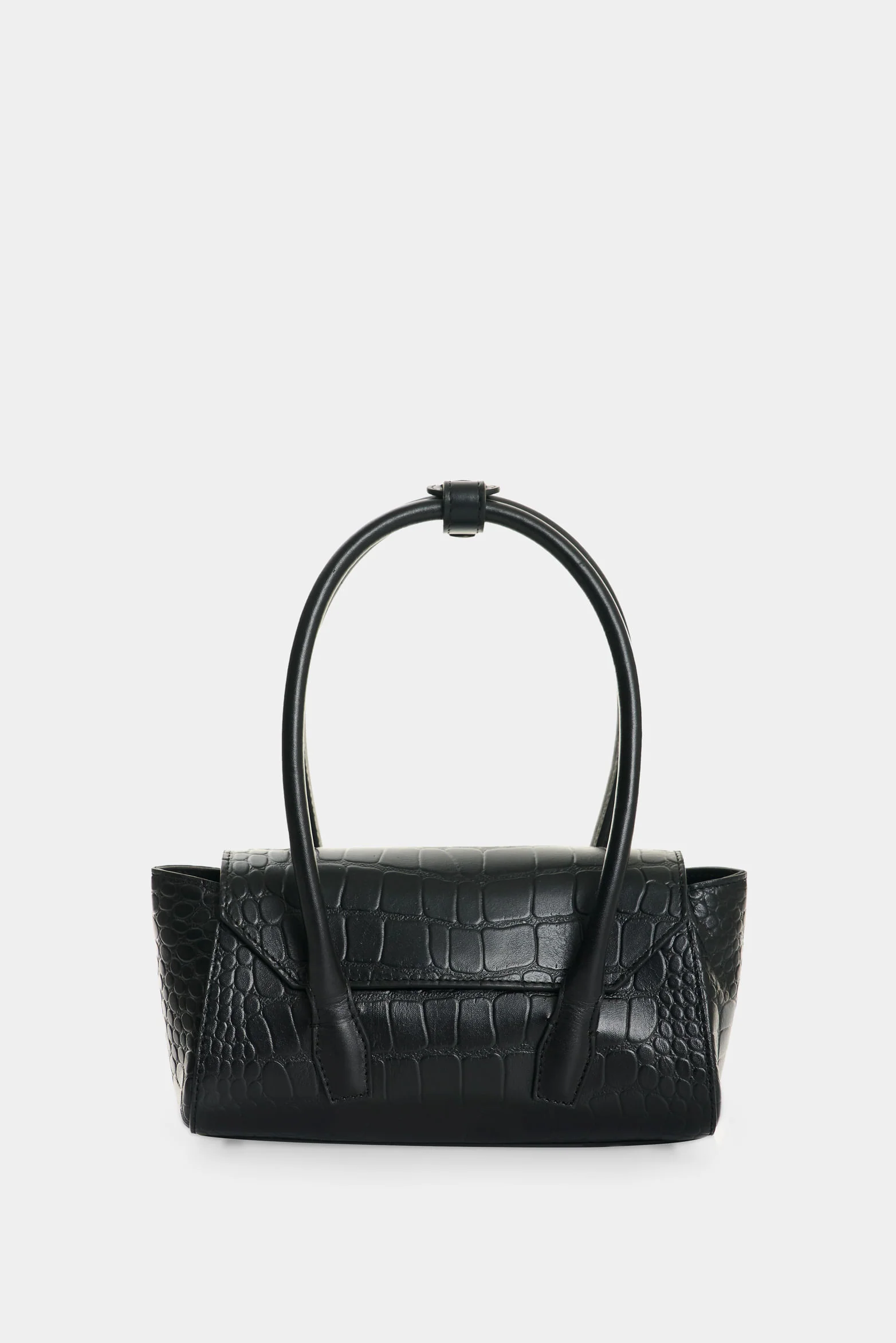 Men’s Mini Croc-Embossed Leather Crossbody Bag