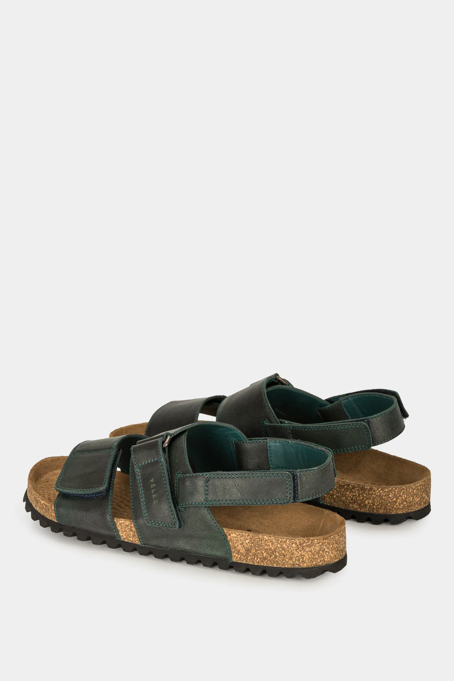 Men’s Orcian Flat Leather Sandal with Hook-and-Loop Straps - Image 3