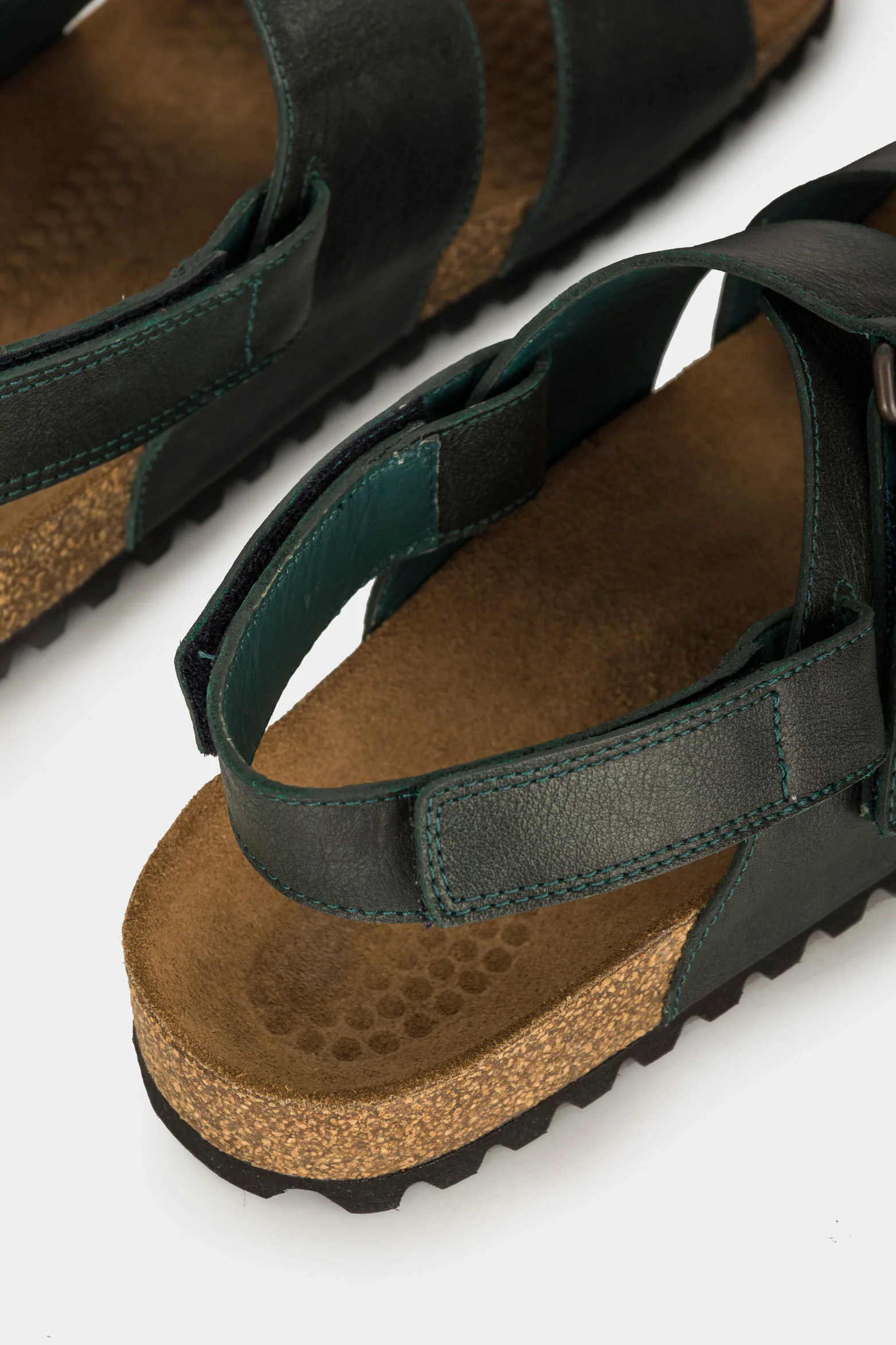 Men’s Orcian Flat Leather Sandal with Hook-and-Loop Straps - Image 6