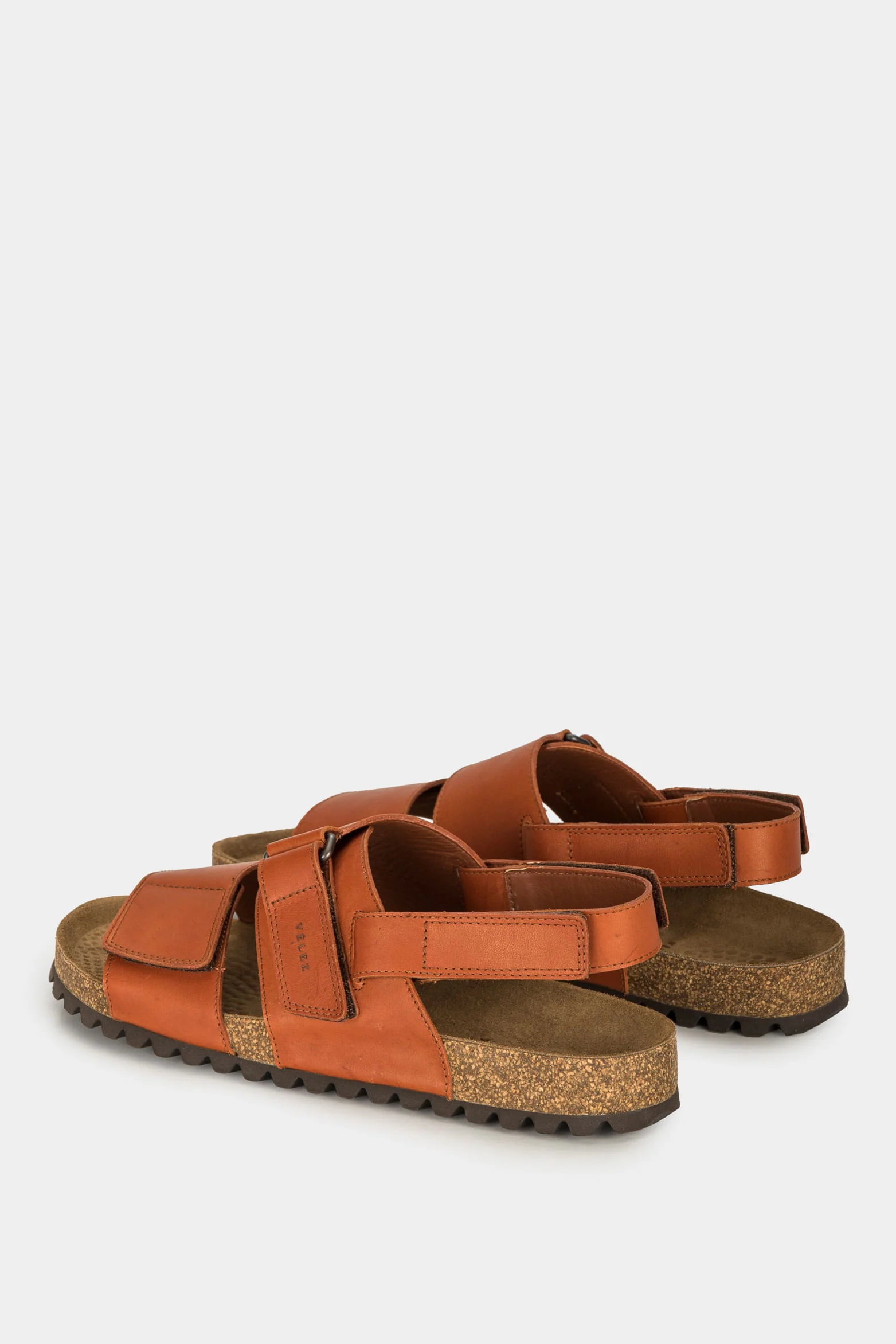 Men’s Orcian Flat Leather Sandal with Hook-and-Loop Straps - Image 3