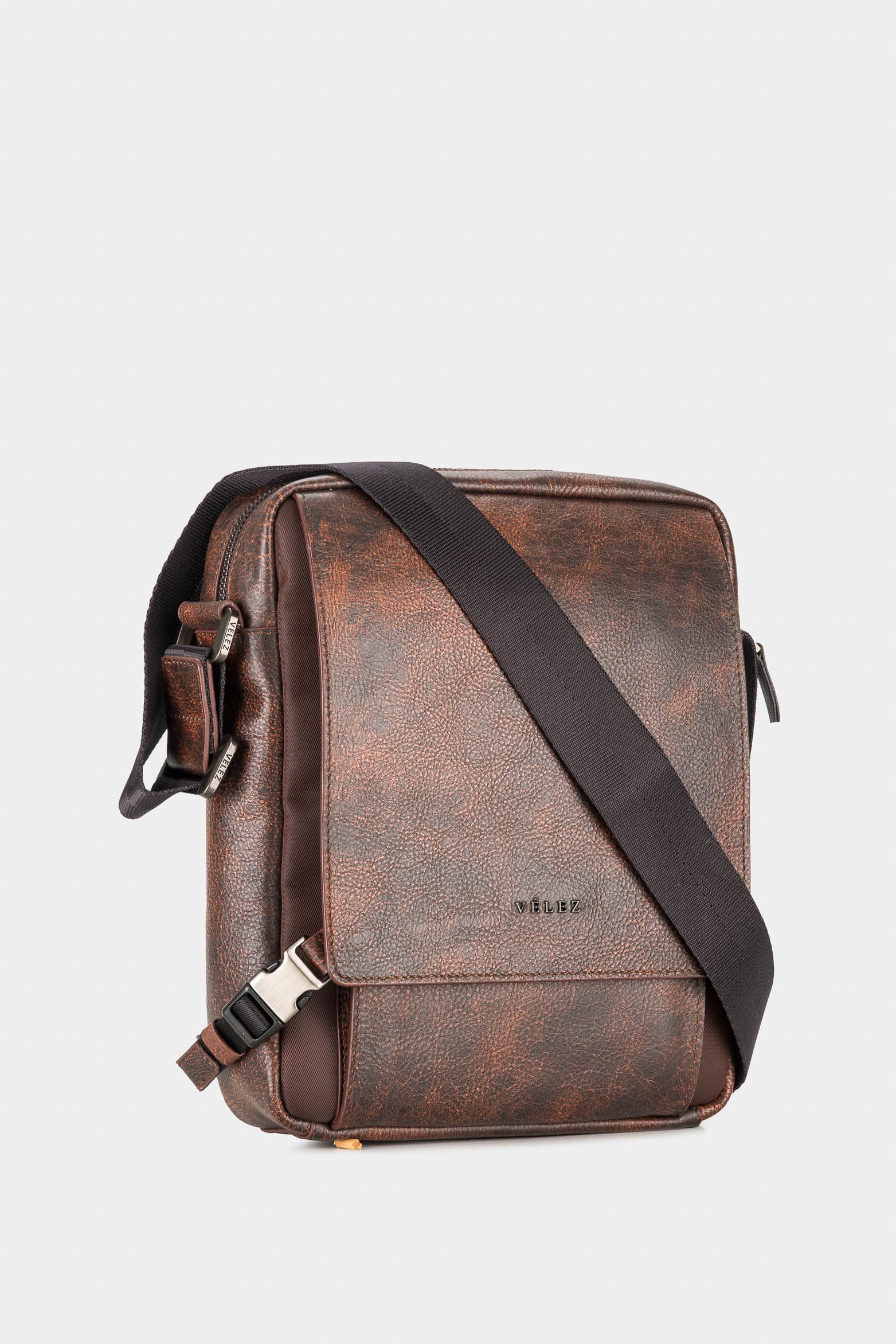 Men’s Orion Shoulder Handbags in Leather with Flap and Buckles - Image 2
