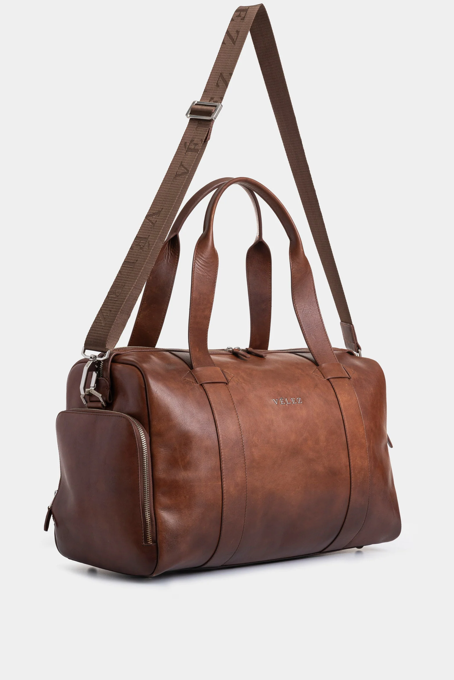 Men’s Satchel bag Esencial 2 Leather Bag Aged Effect - Image 2