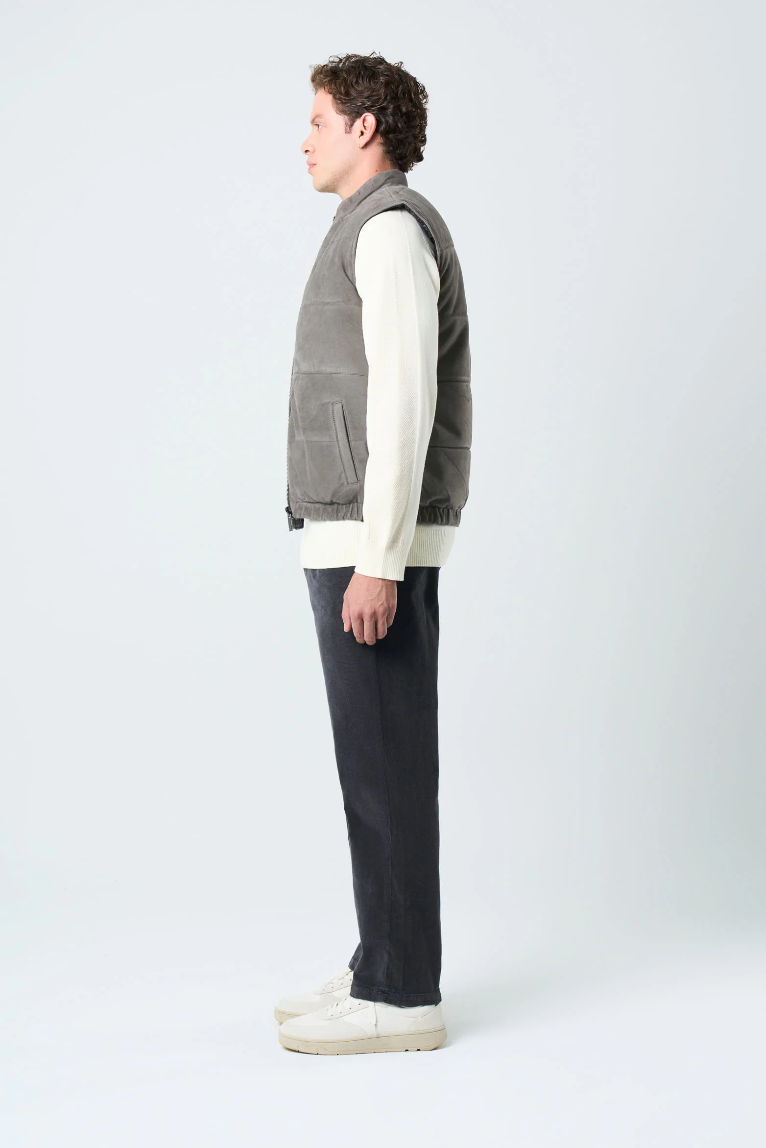 Men’s Sika Double-Faced Suede Leather Vest - Image 2