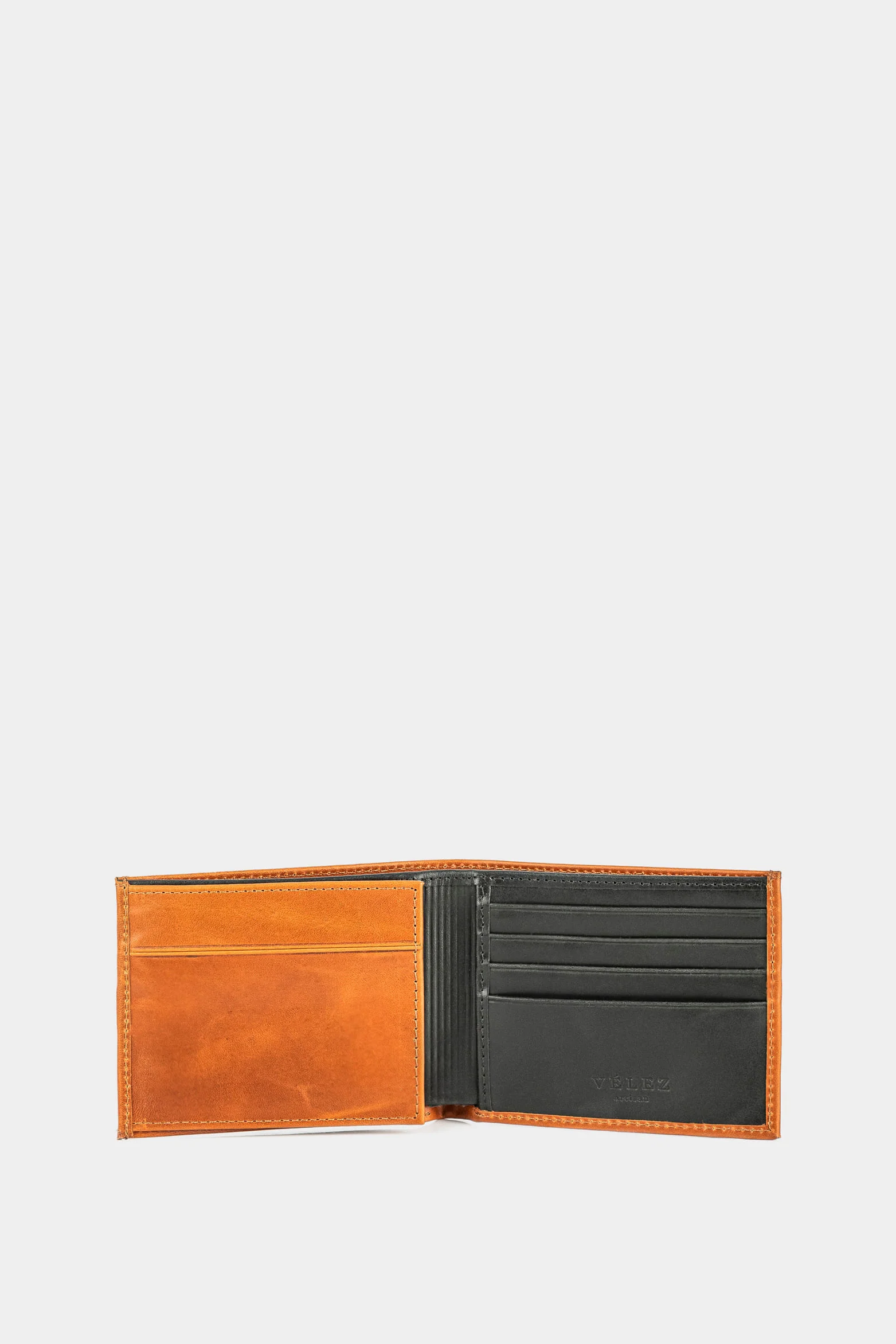 Men’s Vikintea Double Wallet in Honey-Colored Leather - Image 2