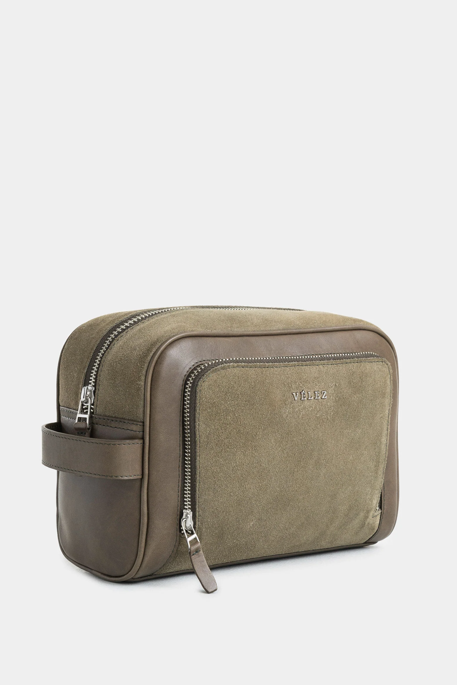 Men's Leather and Canvas Travel Organizer with Ombre Finish - Image 2