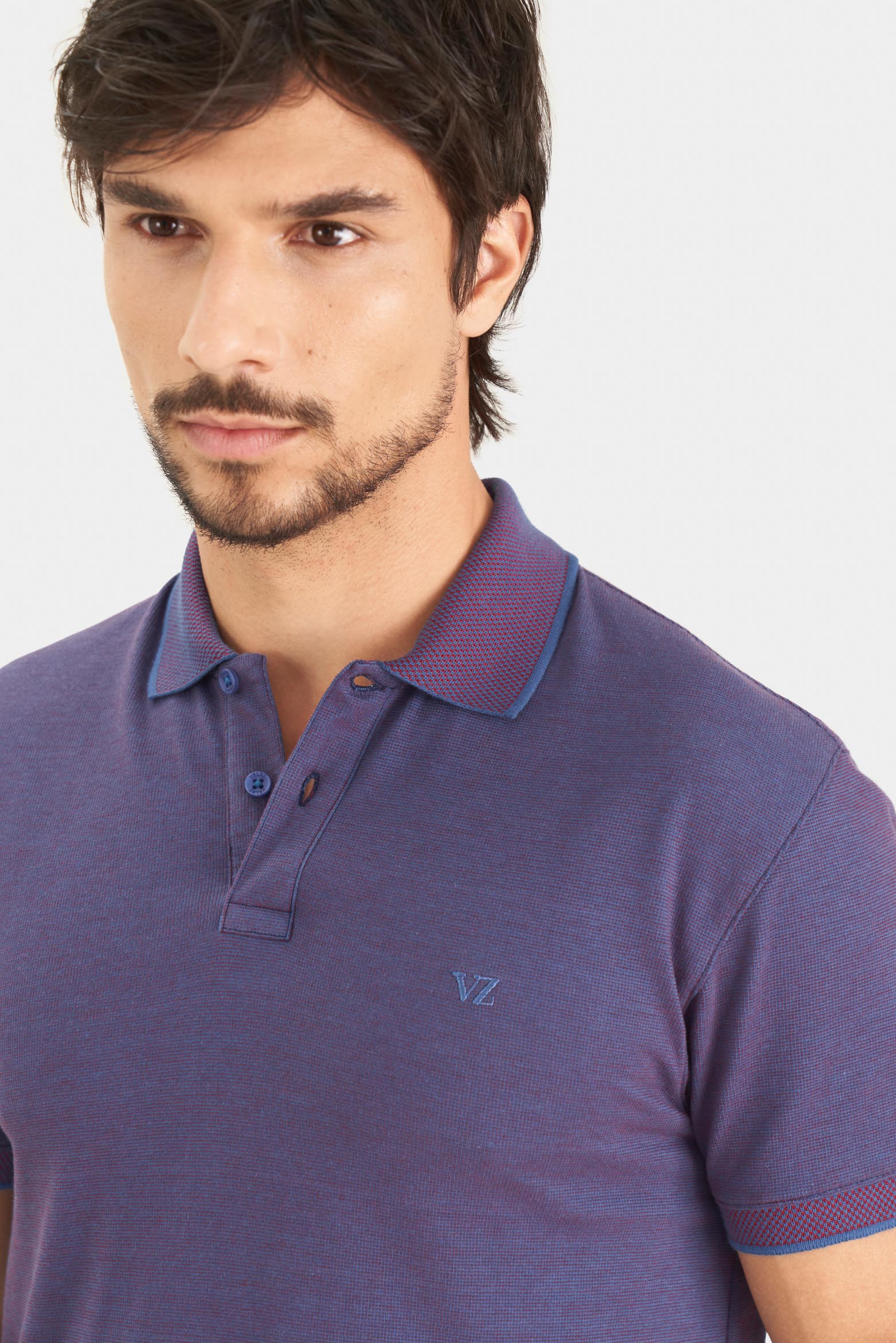Men's semifitted cotton piqué polo shirt - Image 2
