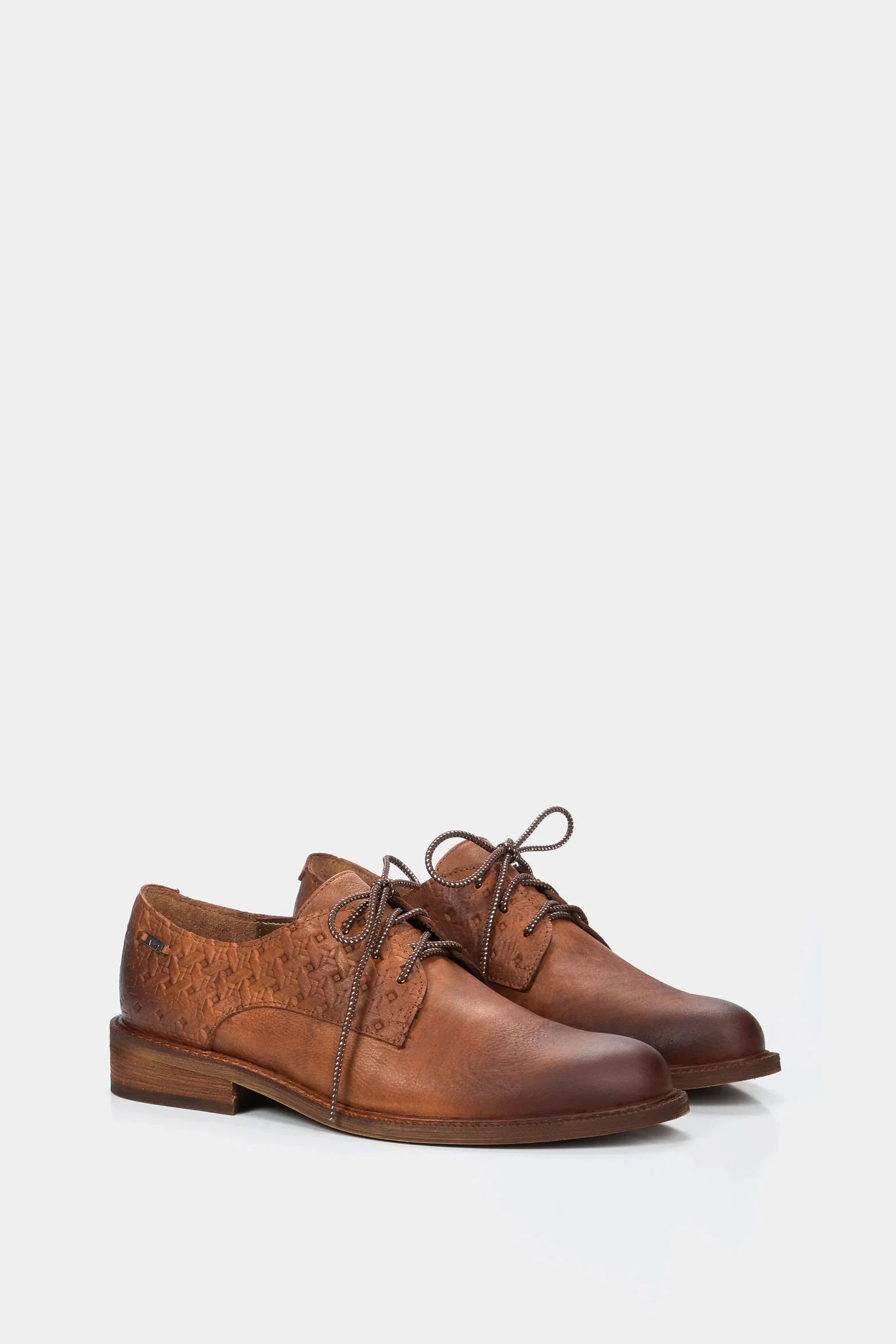 Miel Embossed Leather Randy Lace-up Shoes for Women - Image 2