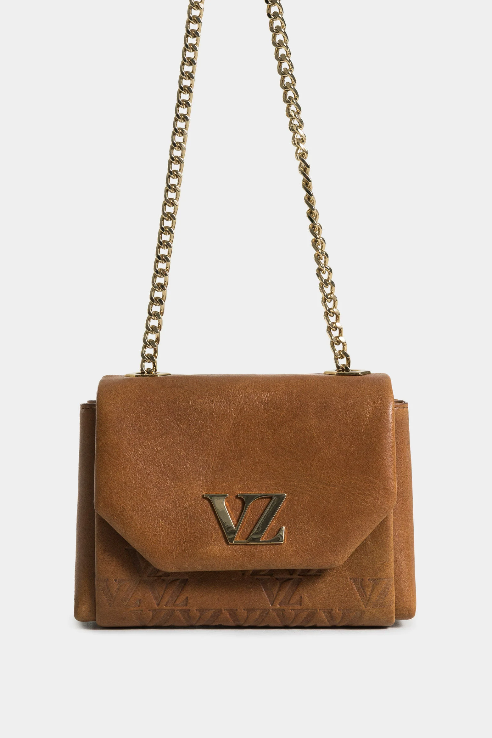 Mini Lili 2.0 Hands-Free Leather Bag with Metallic Chain