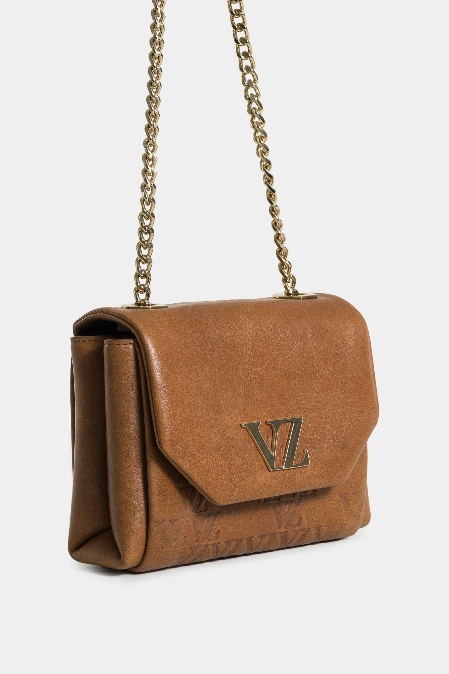 Mini Lili 2.0 Hands-Free Leather Bag with Metallic Chain - Image 2