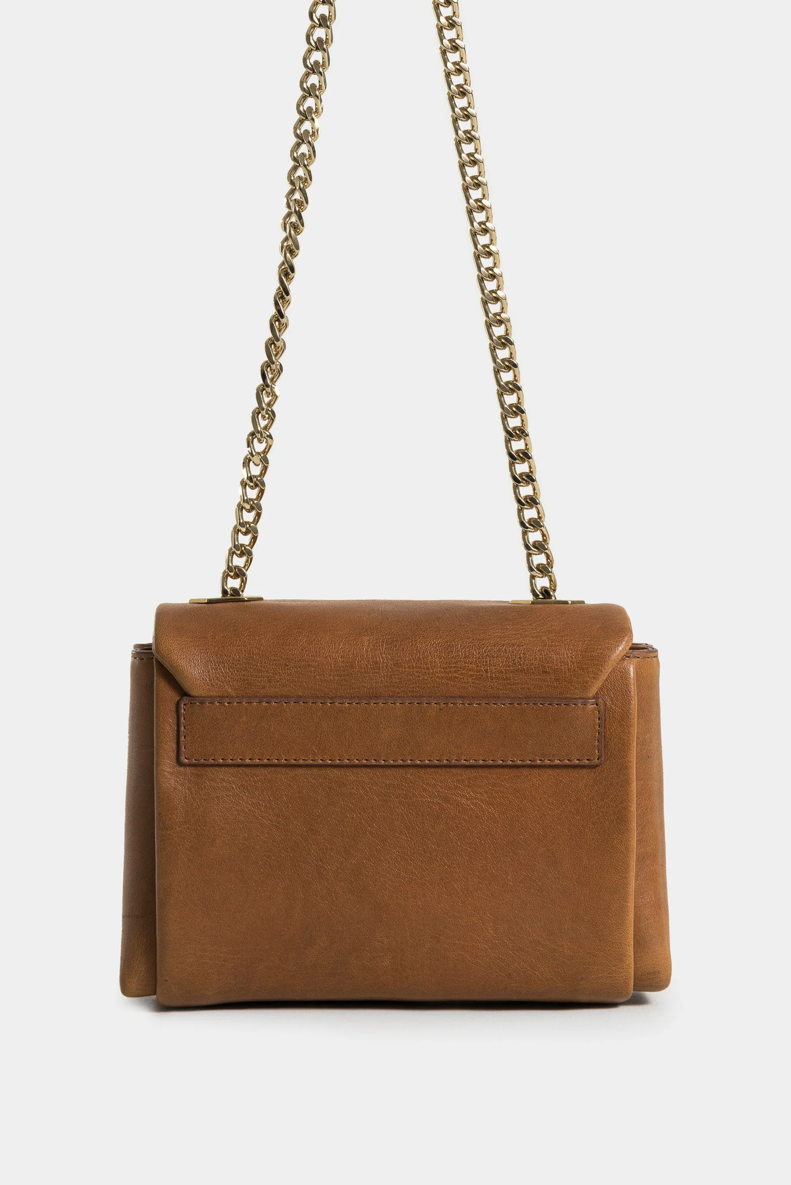 Mini Lili 2.0 Hands-Free Leather Bag with Metallic Chain - Image 3