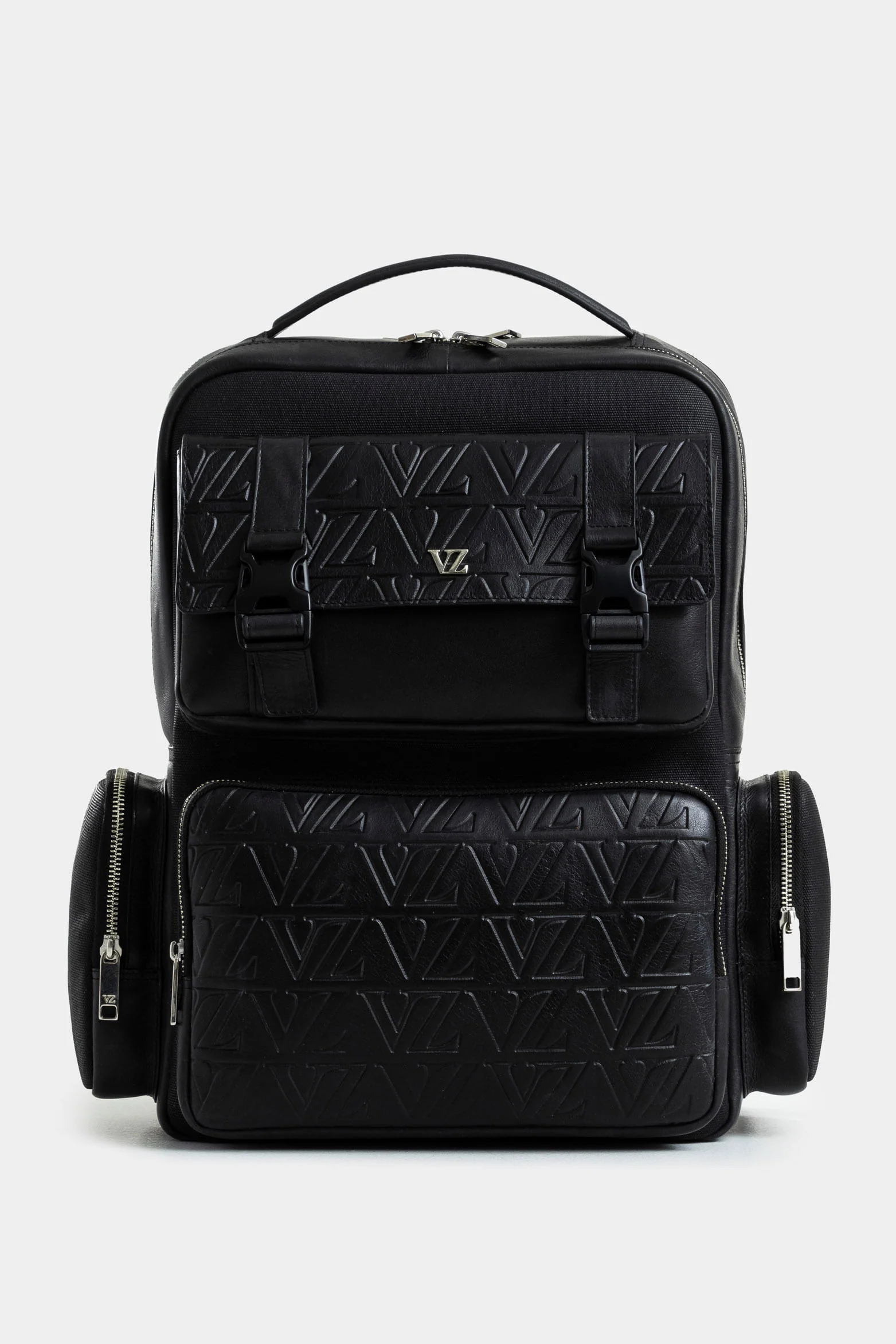 Monogram Leather and Canvas Drawstring Bag for Men