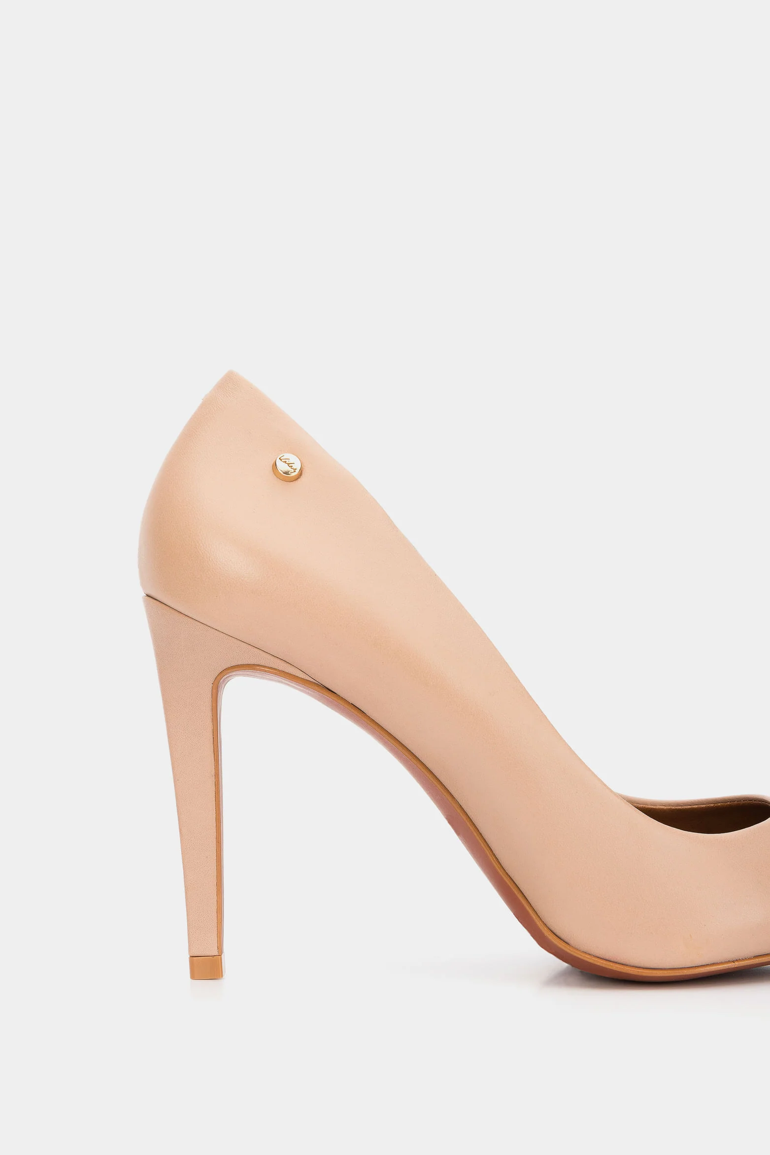 Morelia Smooth Leather Pump in Nude - Image 4