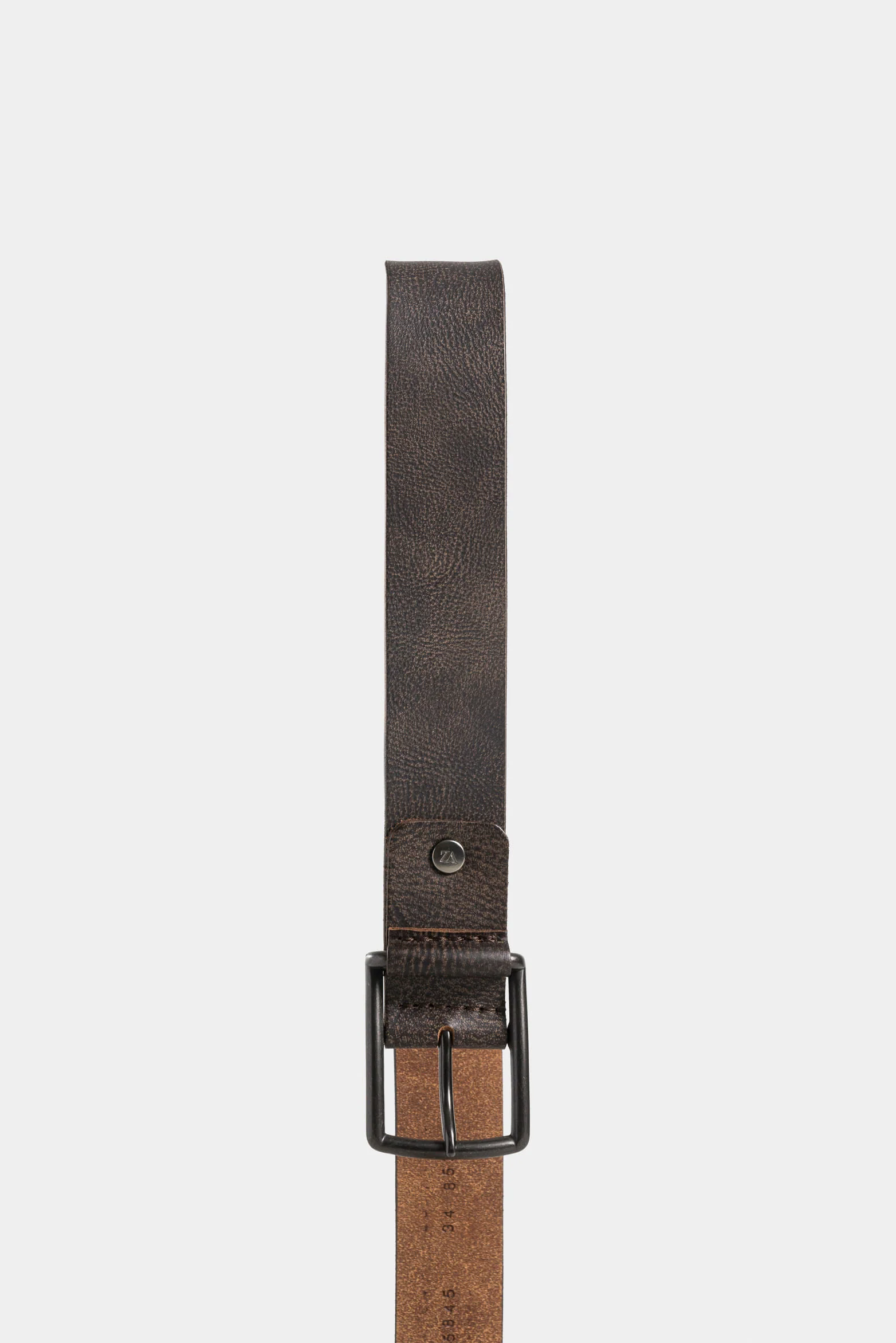 Onega Regular Leather Belt for Men with Square Buckle - Image 2