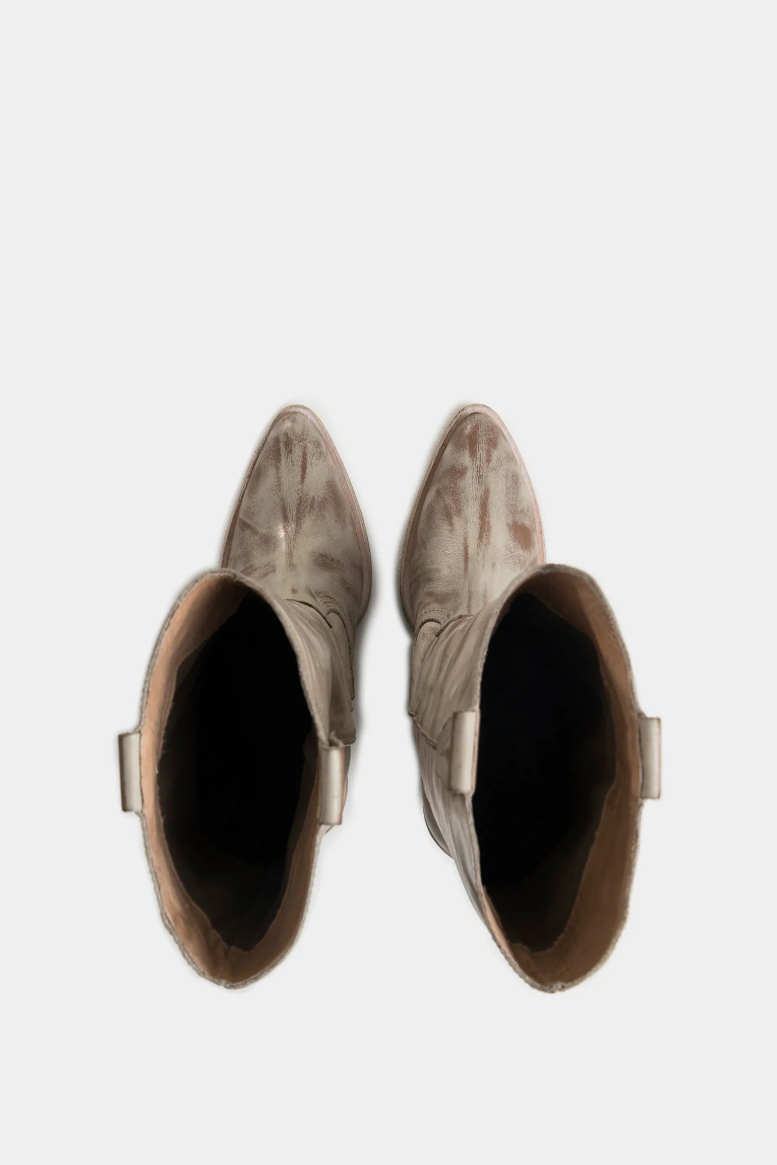 Orchid Calf Leather Boots with Rustic Finish for Women - Image 4