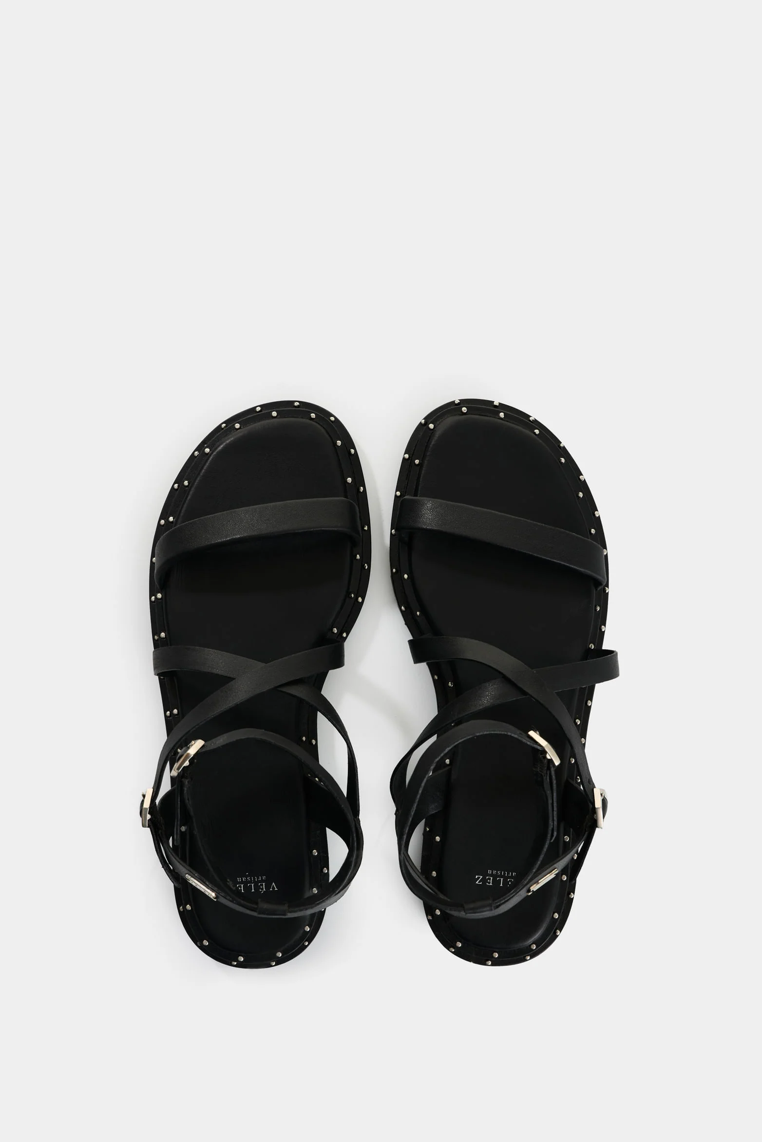 Orion Flat Leather Sandal for women with studs - Image 4
