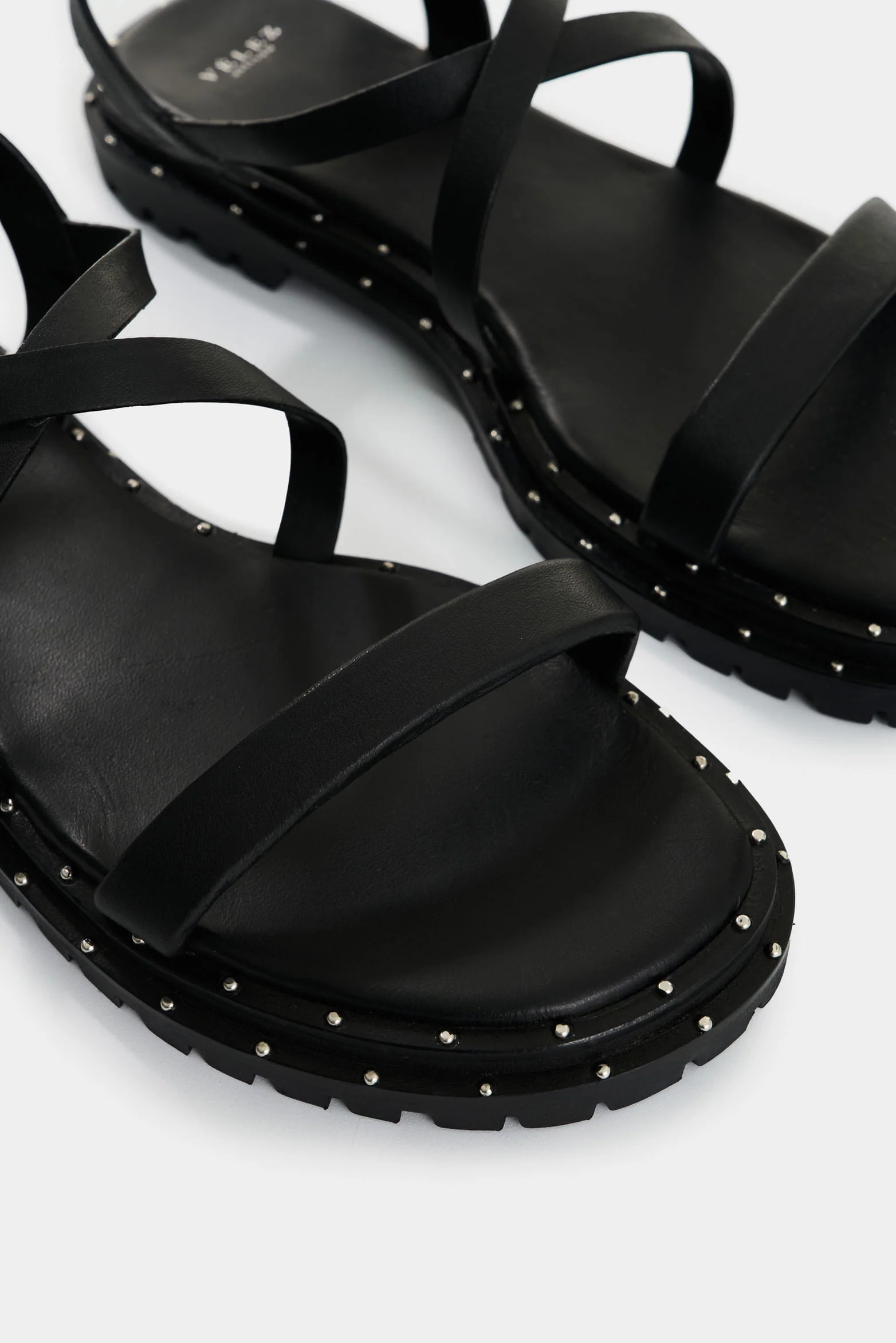 Orion Flat Leather Sandal for women with studs - Image 5