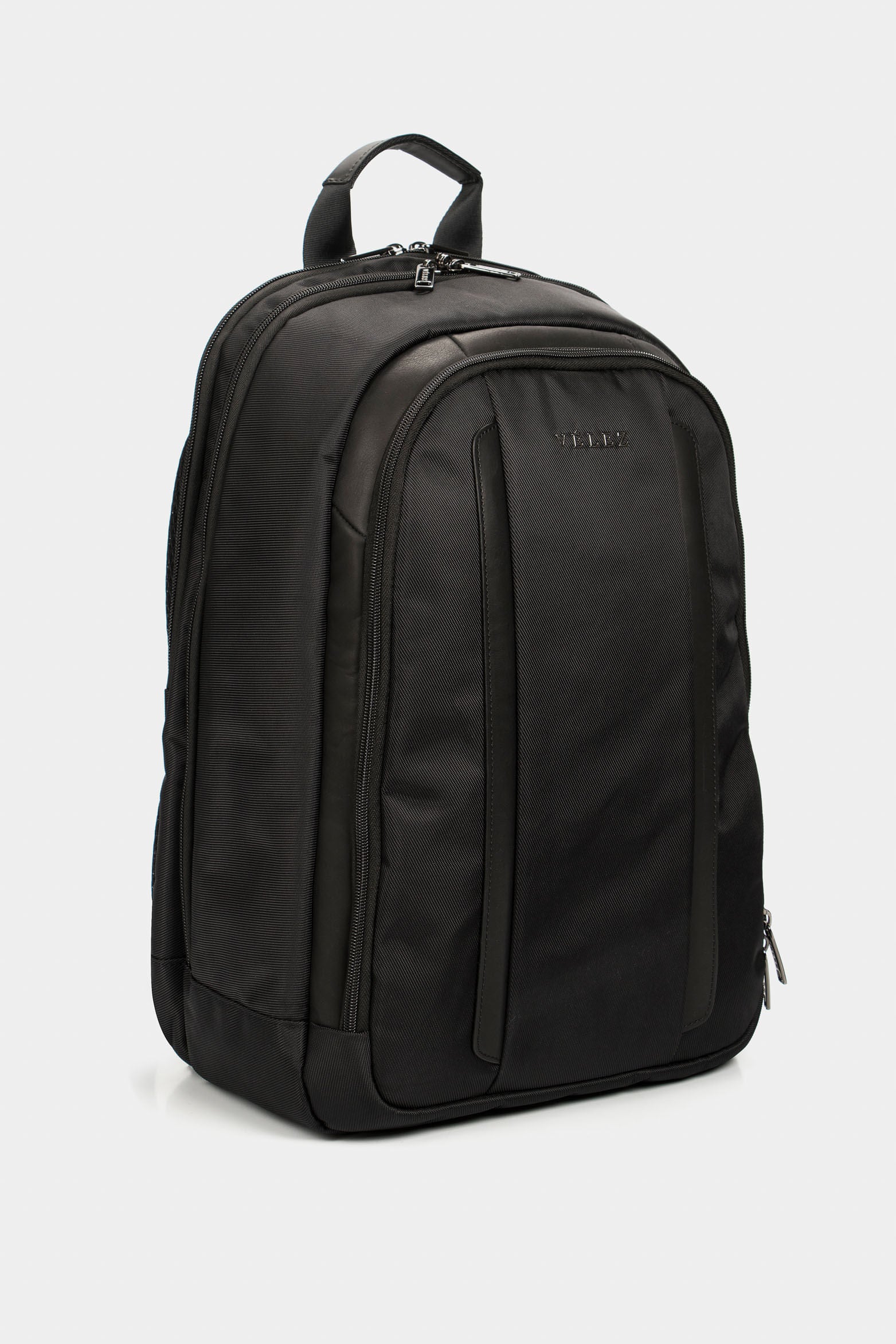 Oviedo Monochrome Canvas Backpack in Black - Image 3