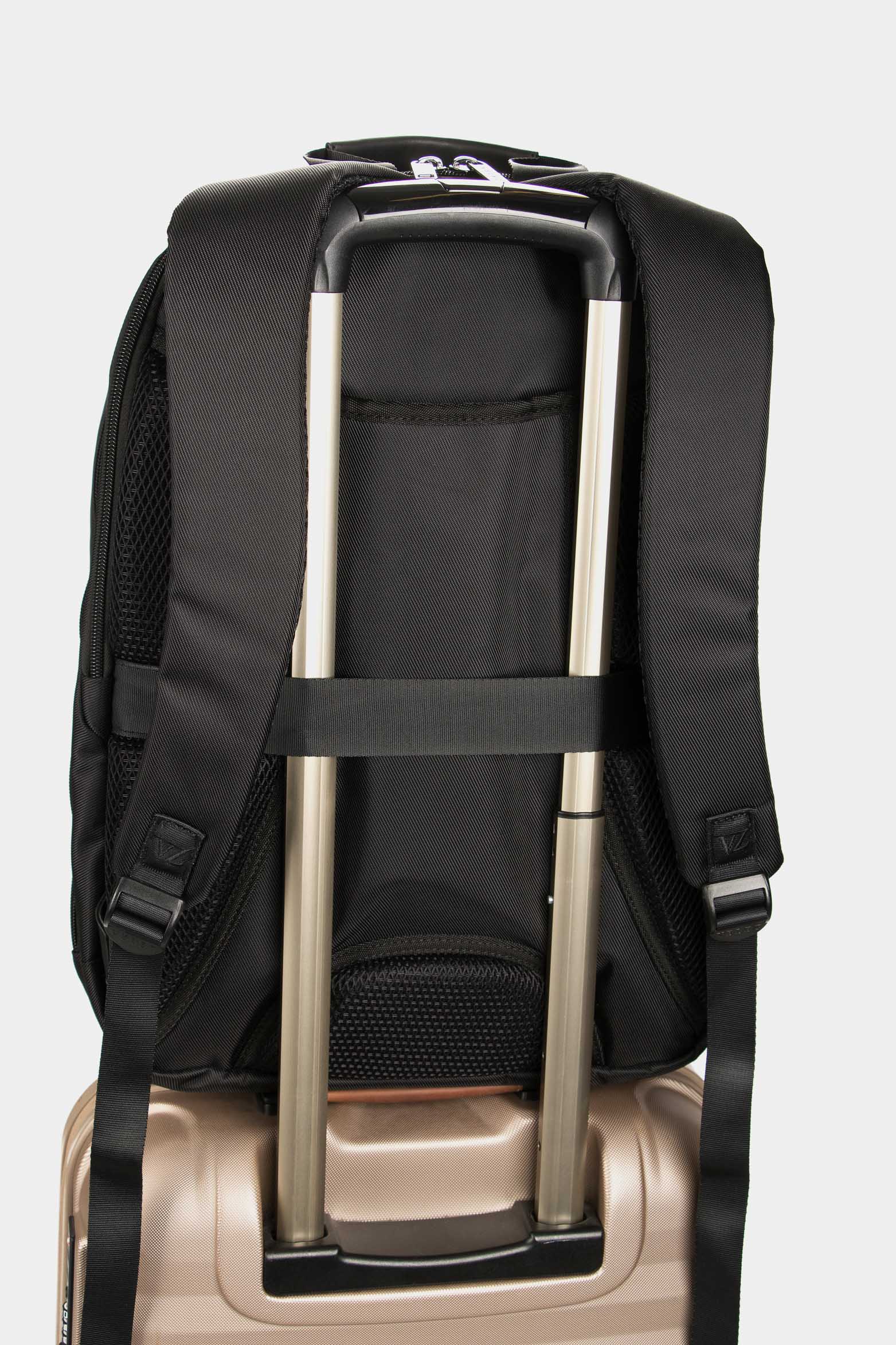 Oviedo Monochrome Canvas Backpack in Black - Image 4
