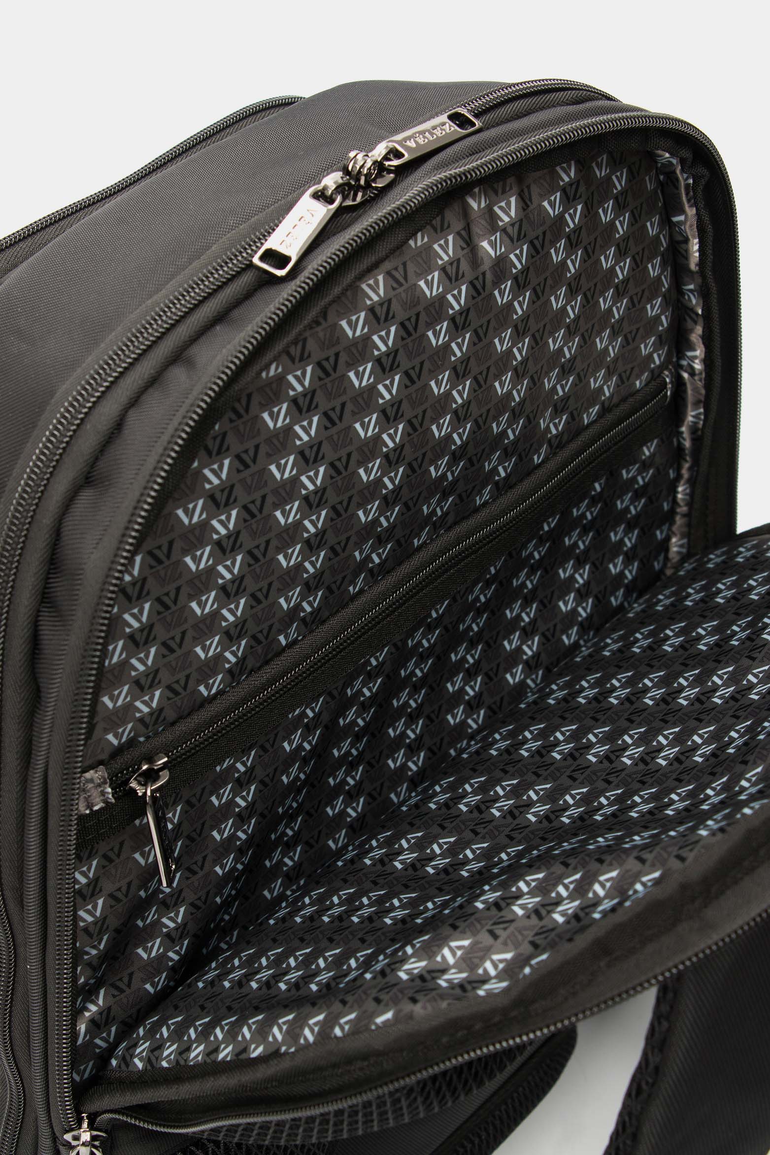 Oviedo Monochrome Canvas Backpack in Black - Image 9