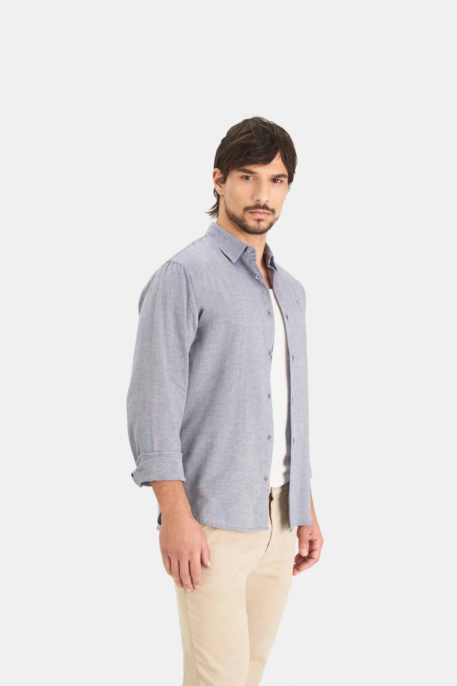 Oxford LongSleeve Shirt for Men SemiFitted - Image 3
