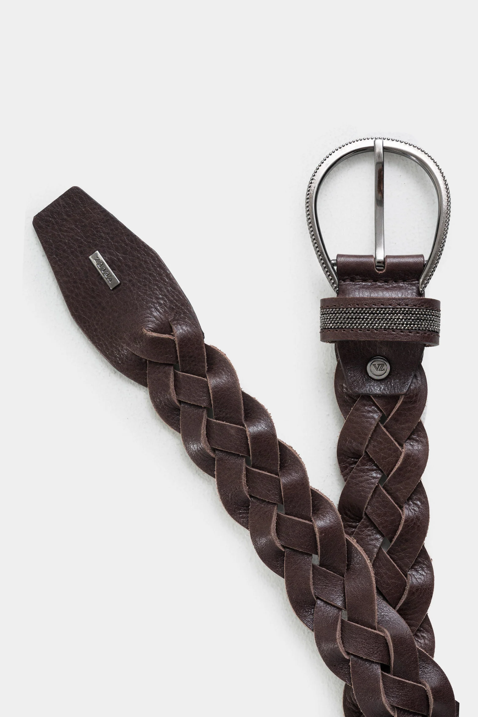 Papyrus Leather Belt with Milgrain Details for Women - Image 3