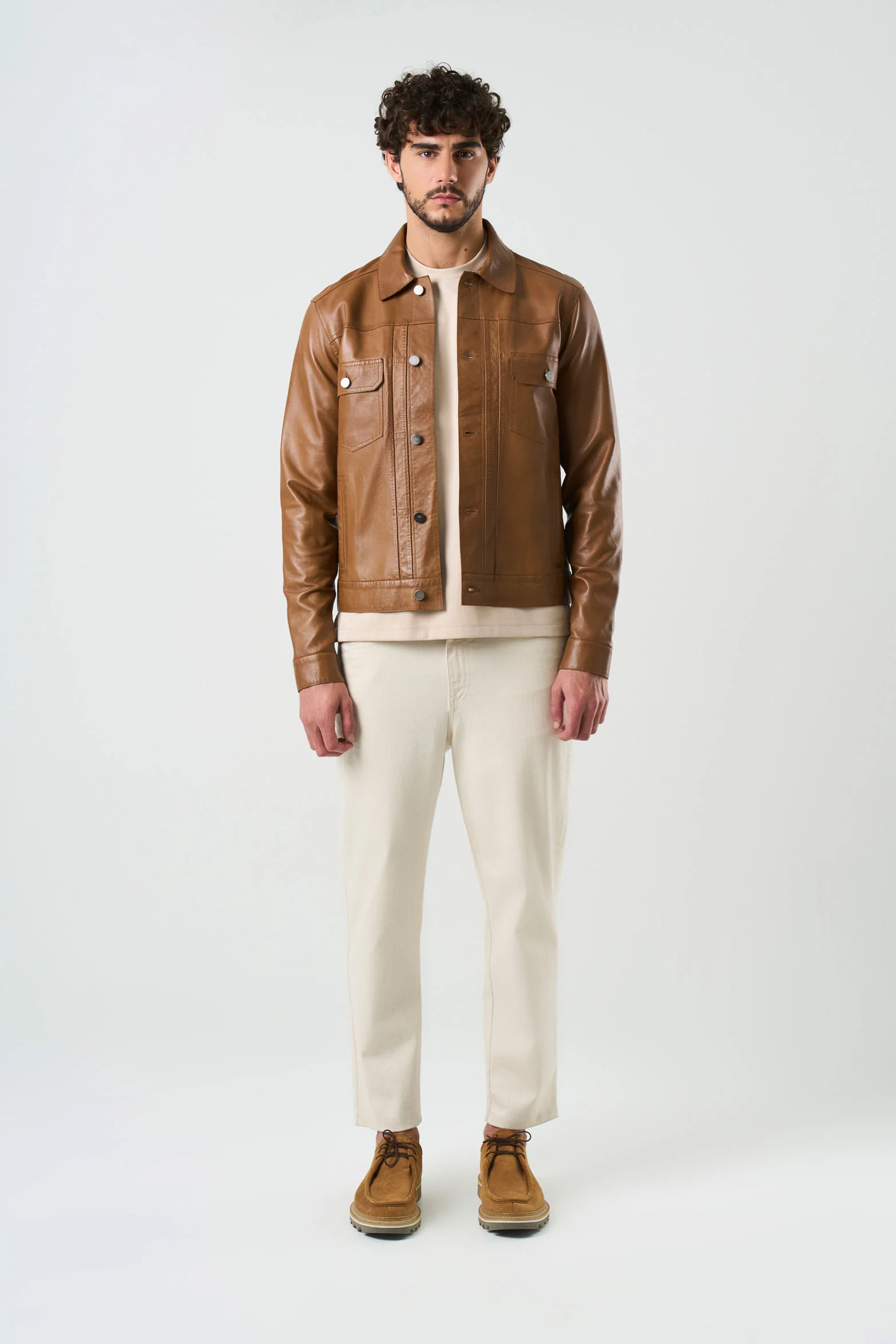 Paraná Classic Leather Trucker Jacket - Image 4