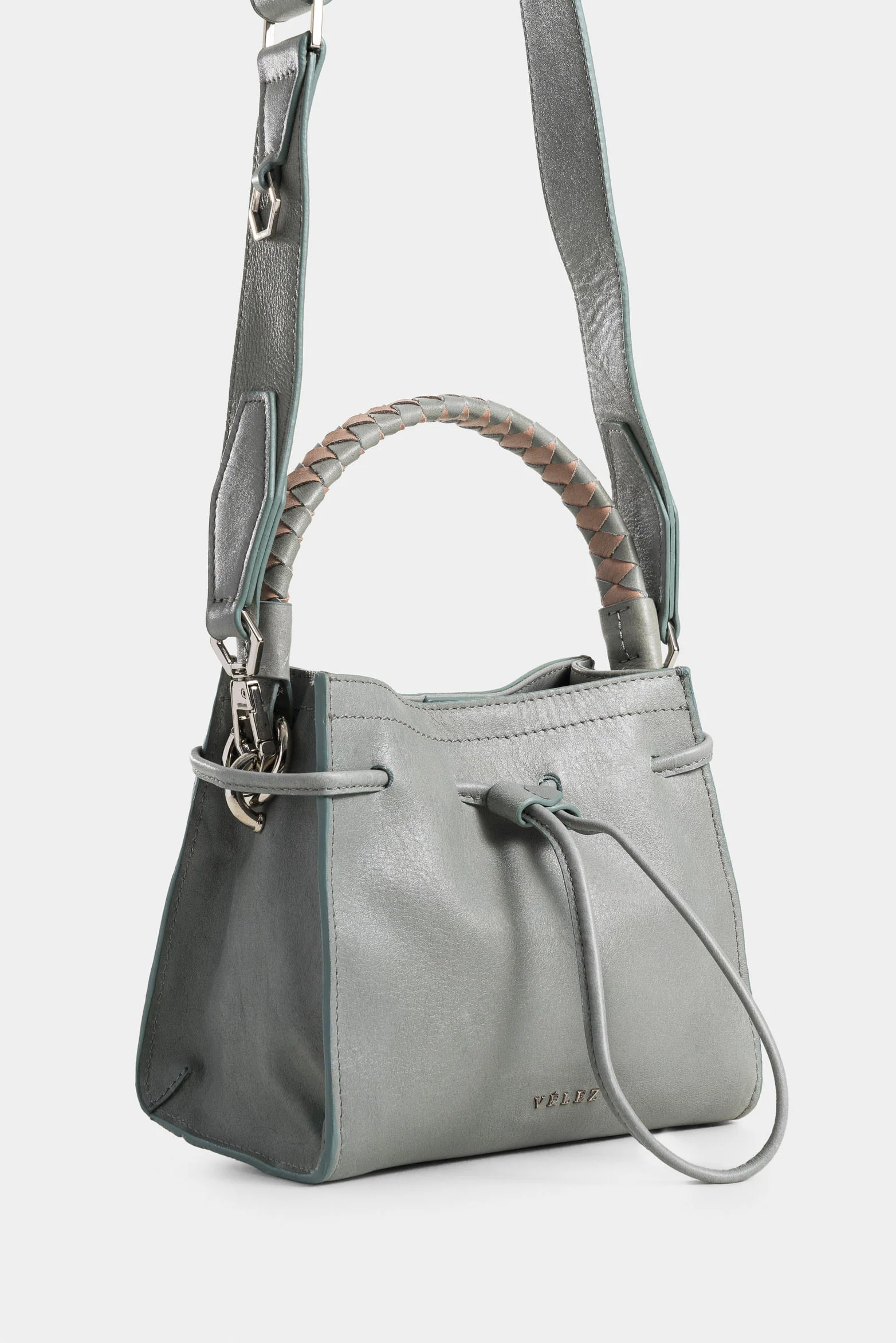 Pers Leather Hands-Free Bag for Women with Braided Handle - Image 2