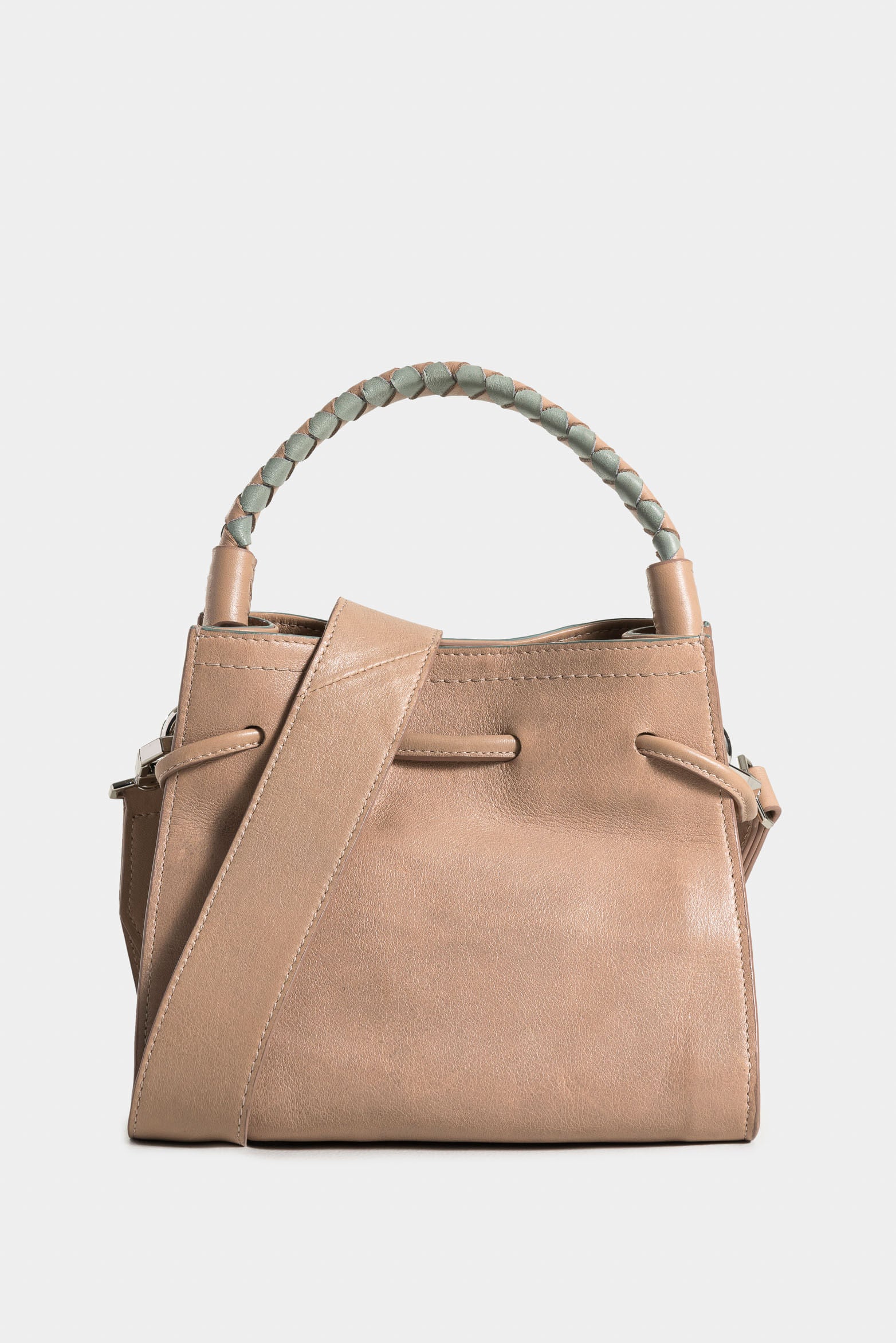 Pers Leather Hands-Free Bag for Women with Braided Handle - Image 3
