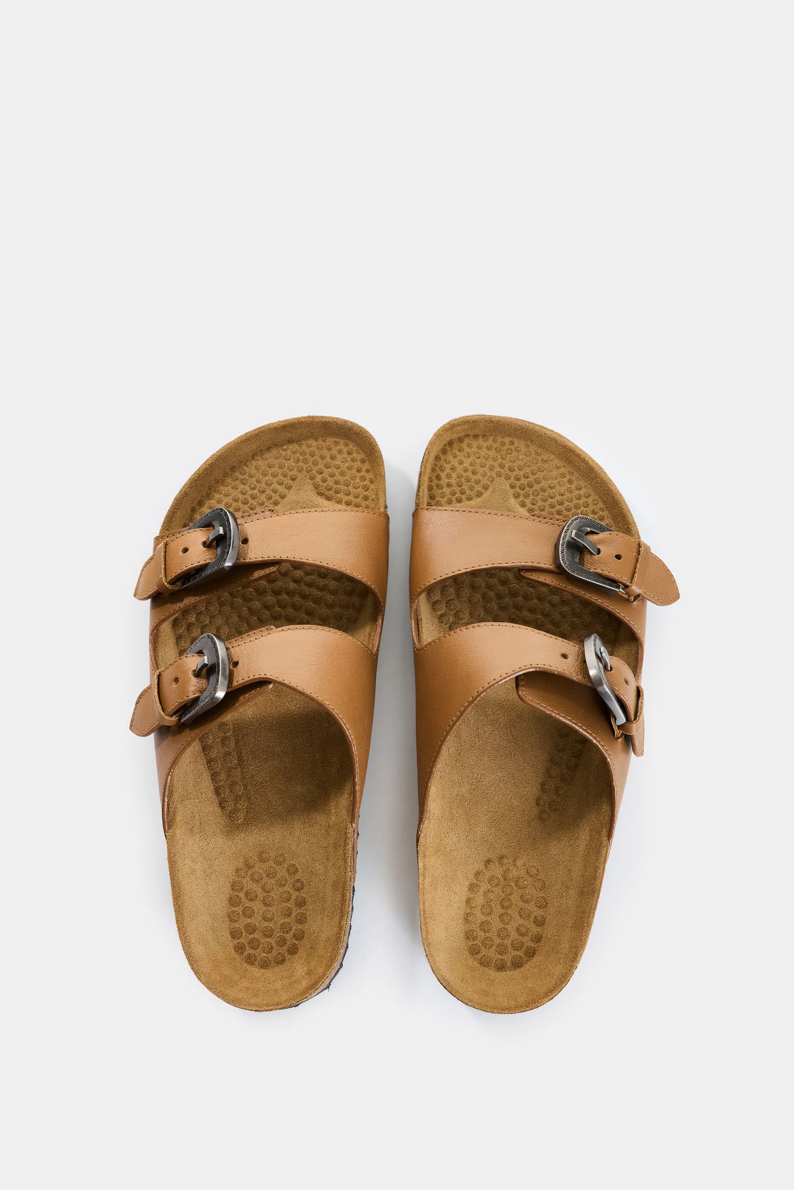 Pilos Flat Leather Sandals Cork Sole - Image 4