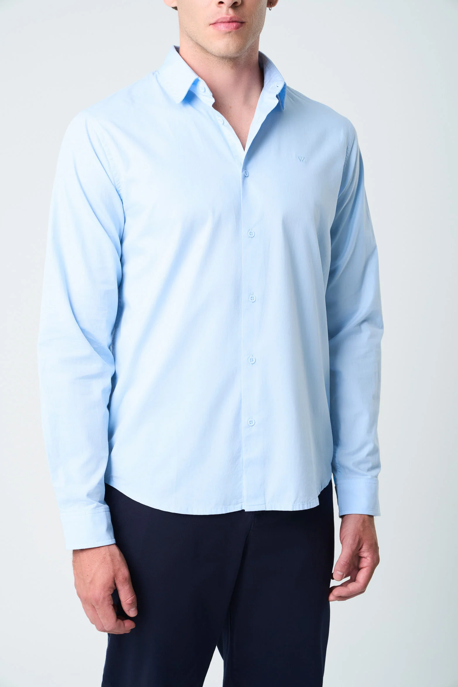 Poplin shirt for men  semi-fitted - Image 5