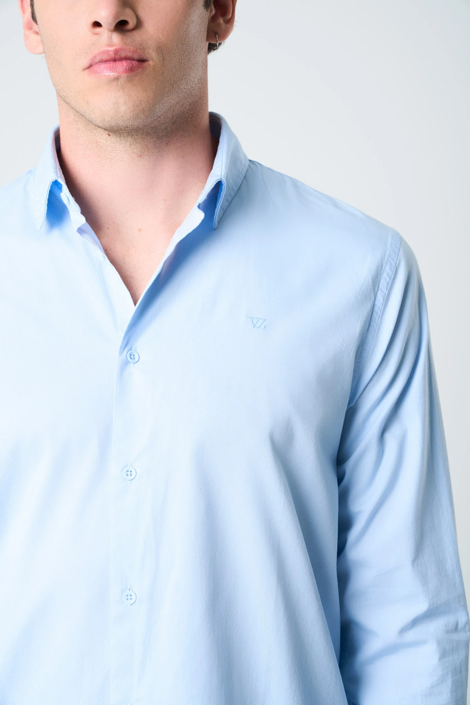 Poplin shirt for men  semi-fitted - Image 6