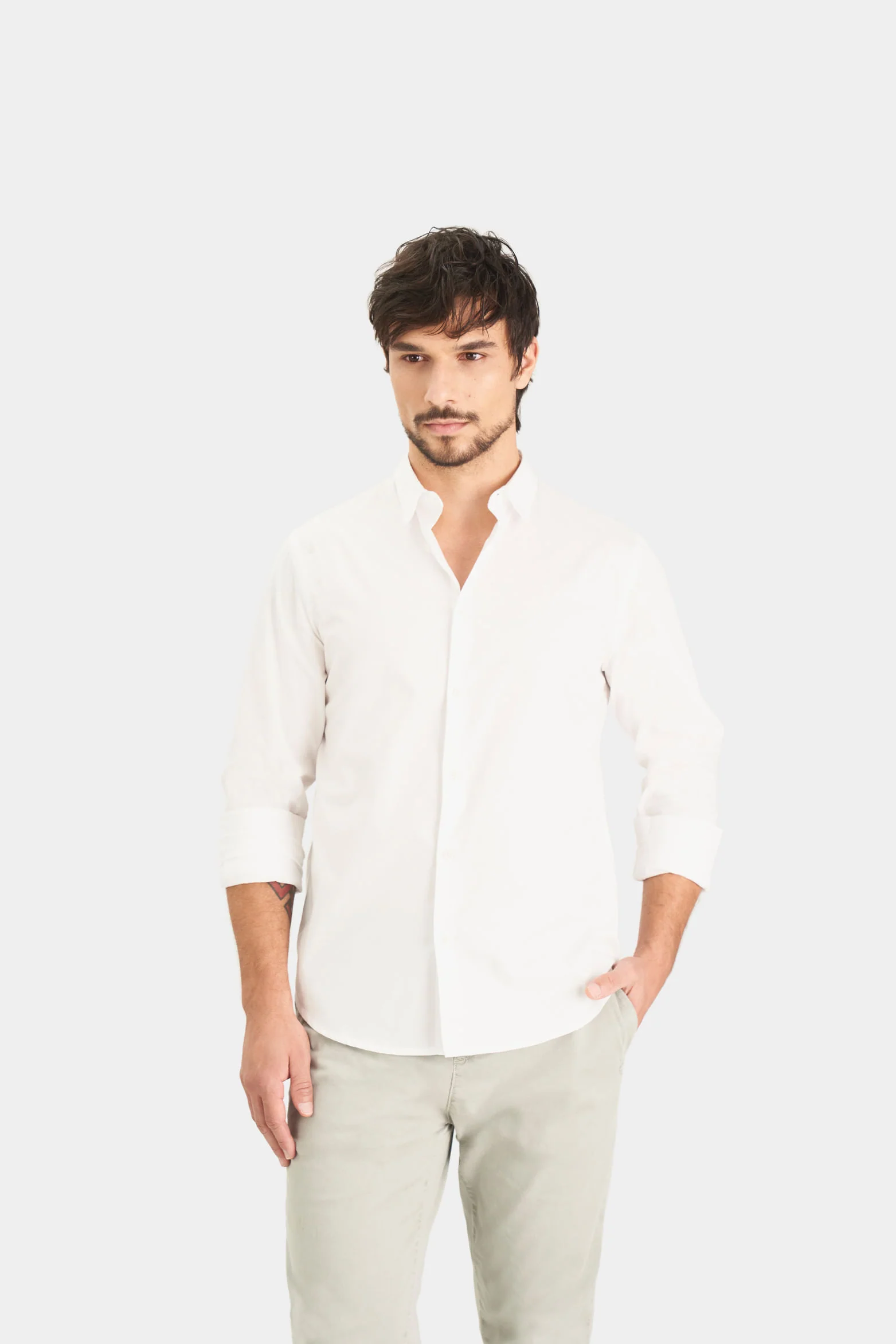 Poplin Shirt for Men SemiFitted