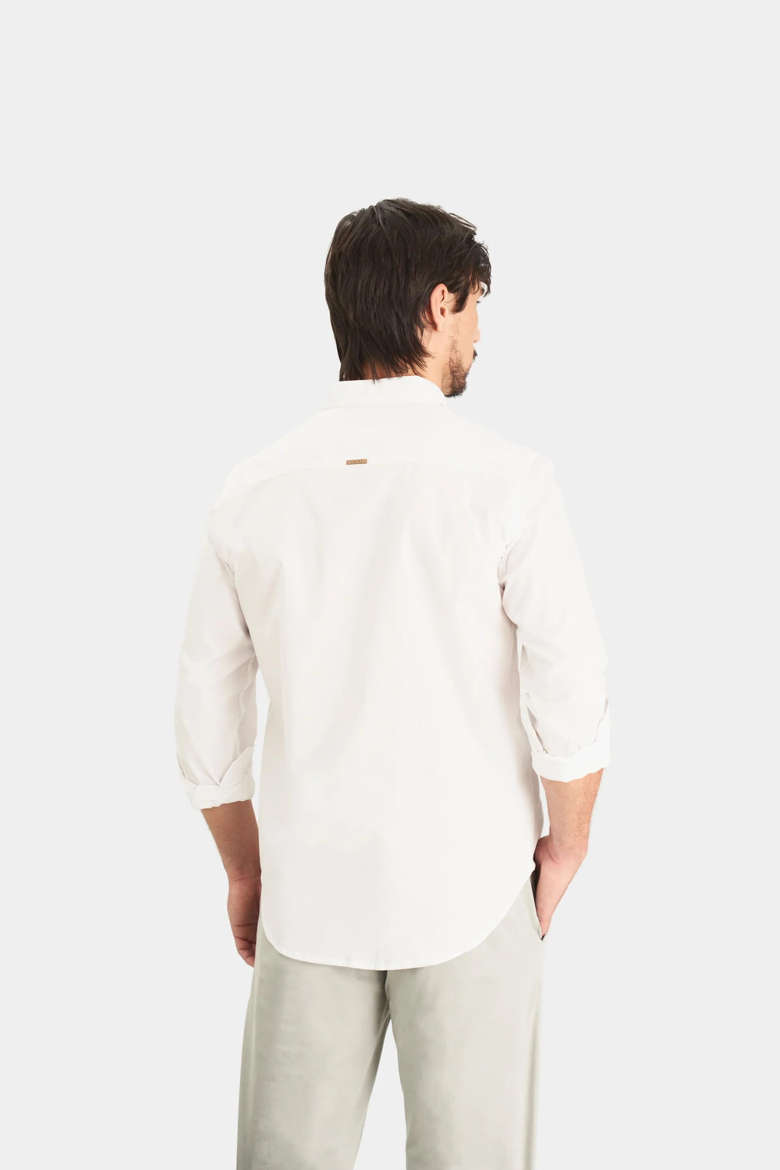 Poplin Shirt for Men SemiFitted - Image 5
