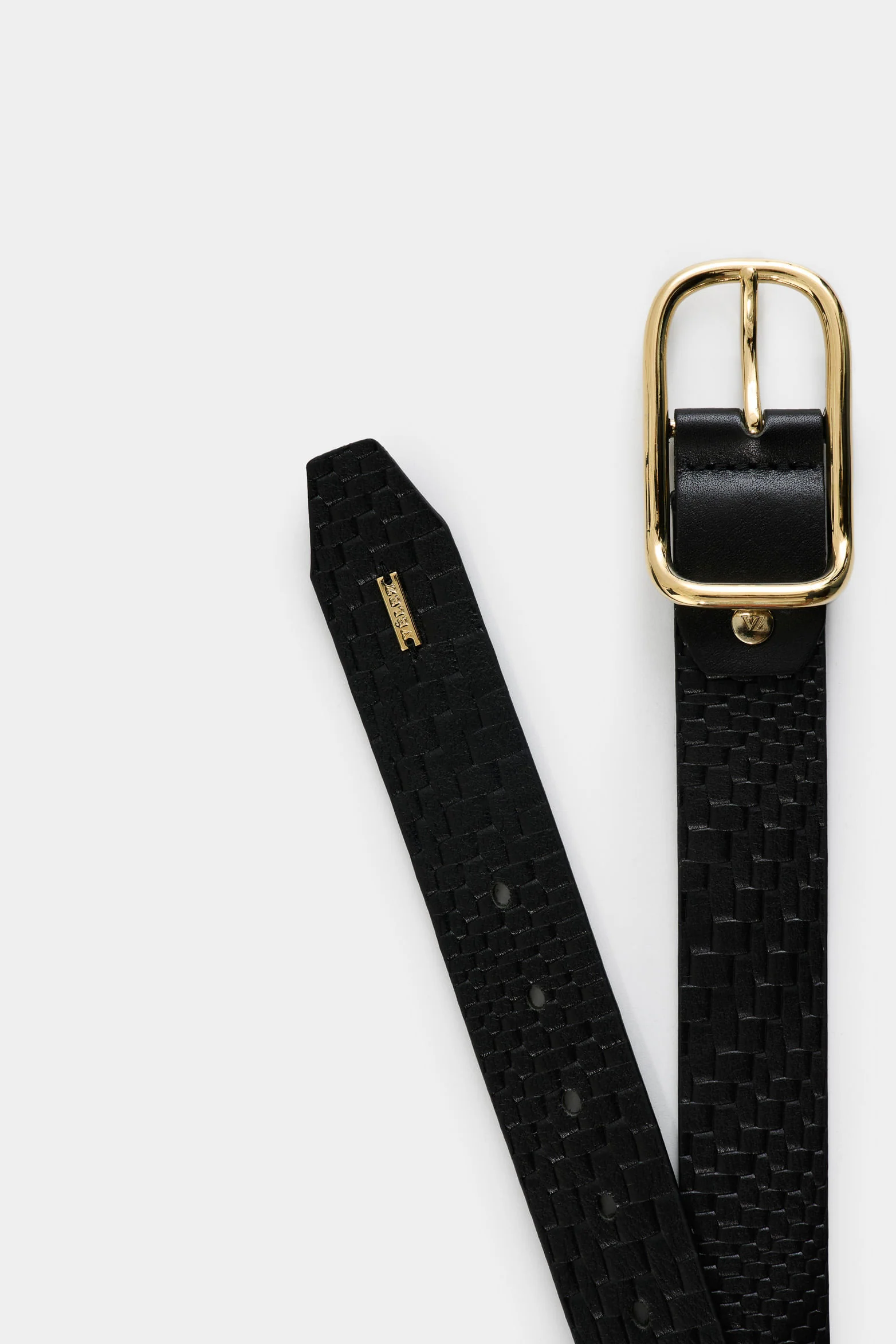 Regular Embossed Leather Belt - Image 3