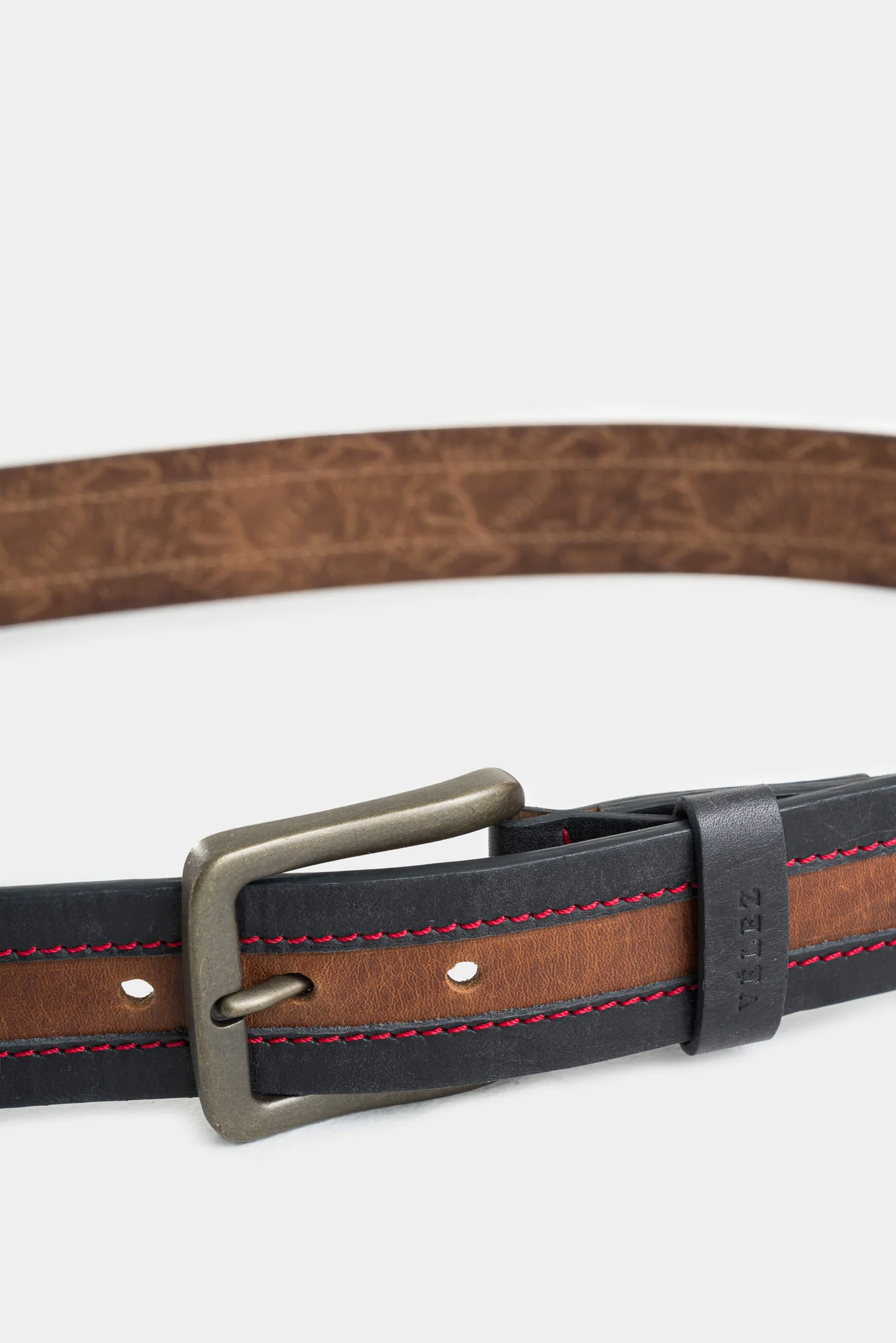 Regular Soft Leather Belt with Trapezoid Tip for Men - Image 4