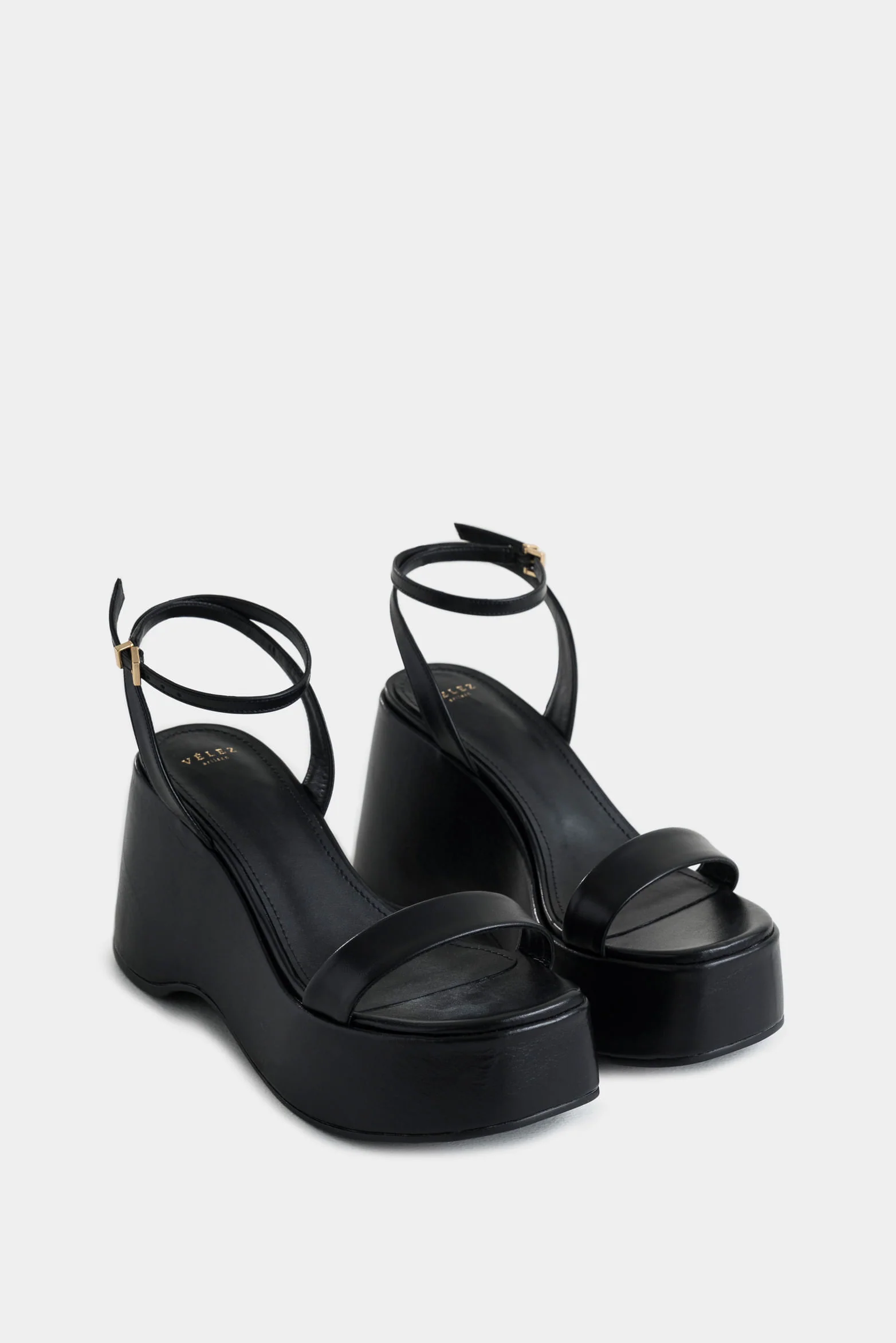 San Joaquin Leather Platform Sandals with Ankle Strap for Women - Image 2