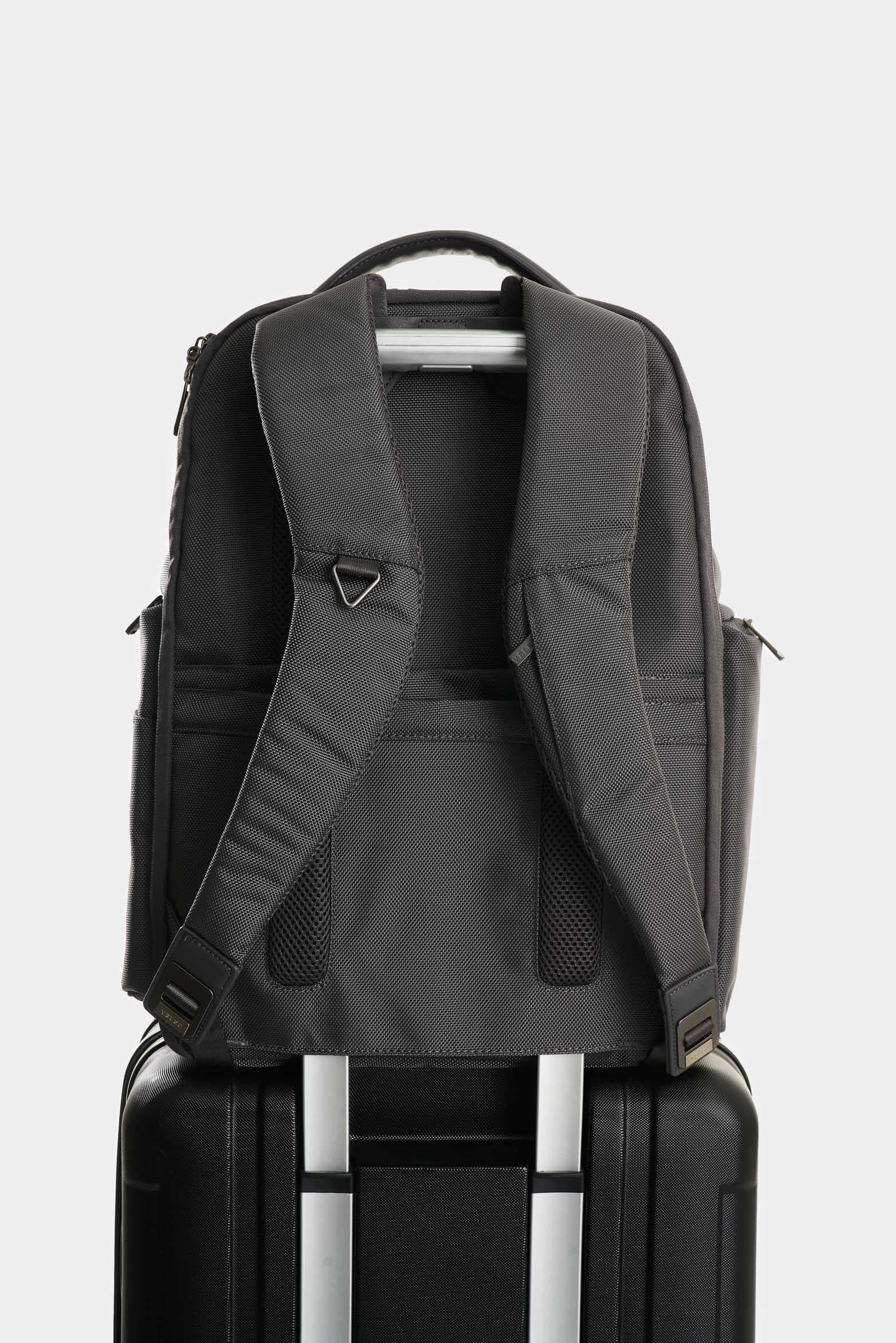 Security Backpack in Canvas for Men with Leather Details - Image 3