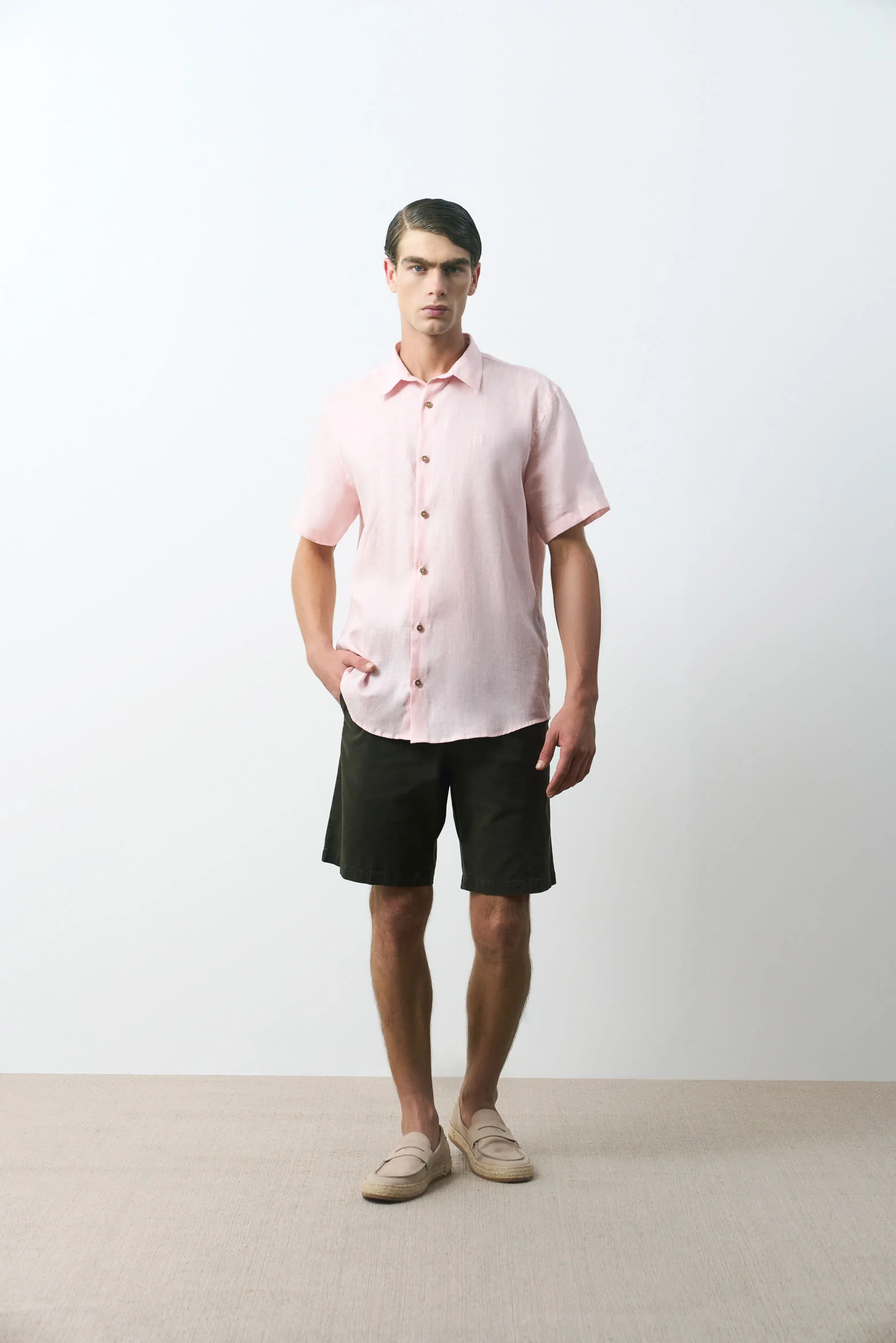 Siena short-sleeve linen shirt for men