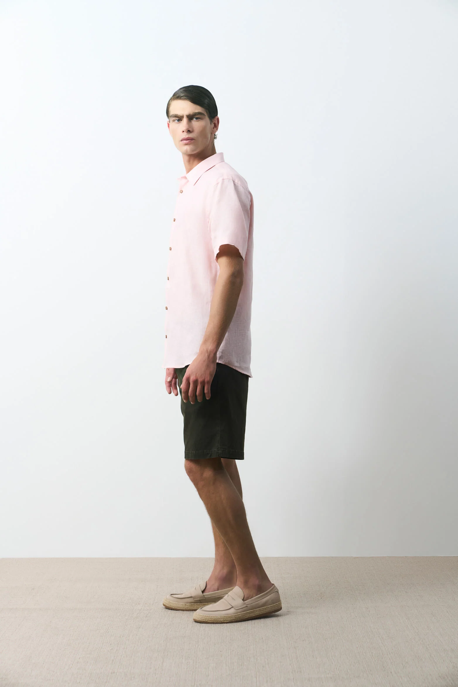 Siena short-sleeve linen shirt for men - Image 2