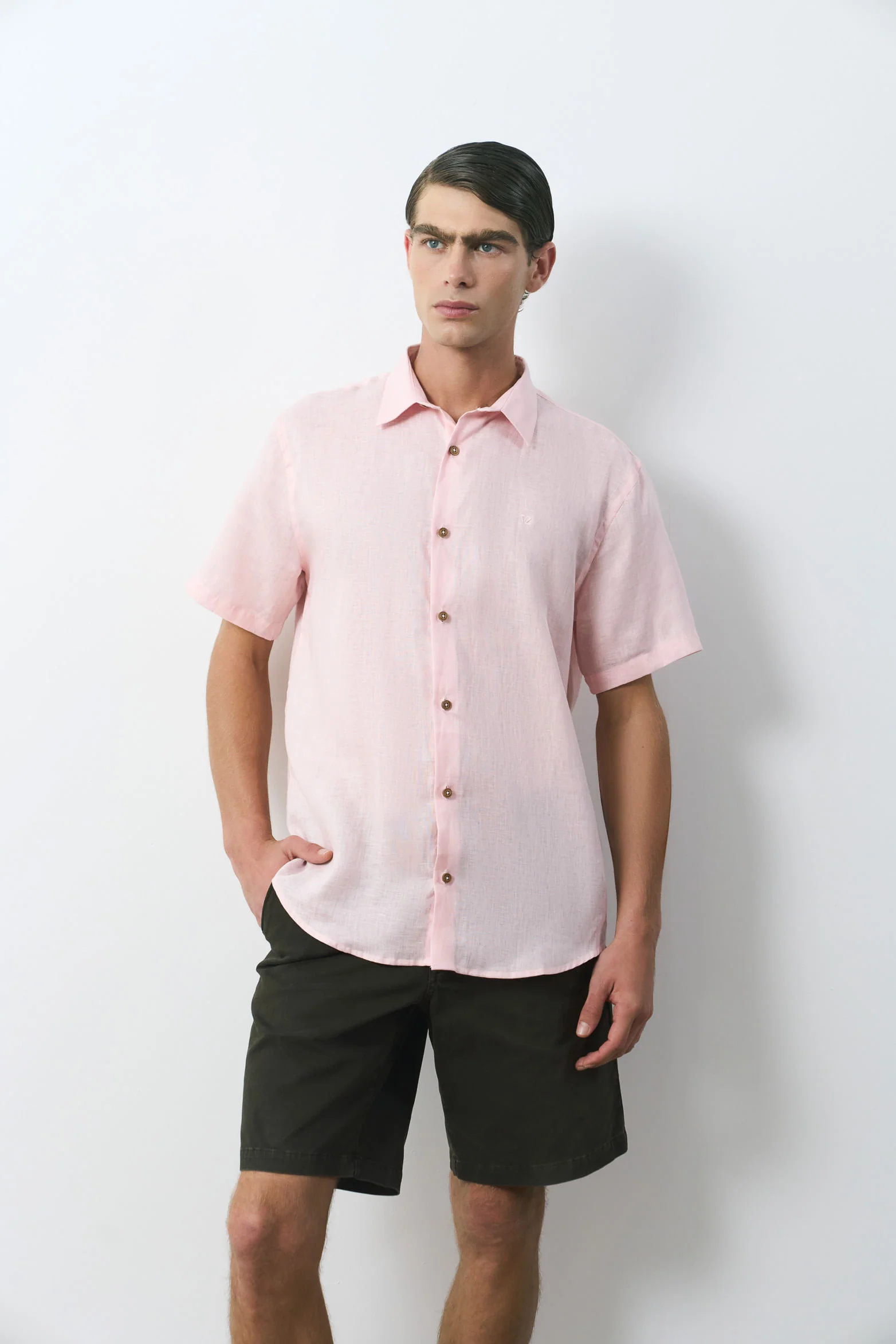Siena short-sleeve linen shirt for men - Image 4