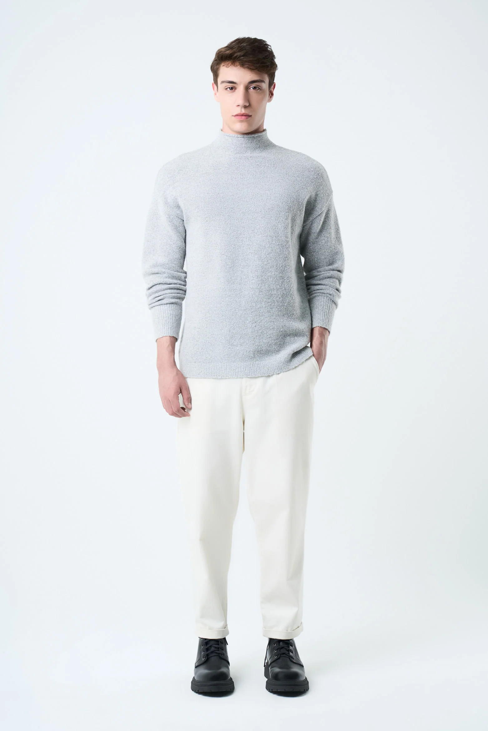Sika knit sweater for men two tone - Image 4