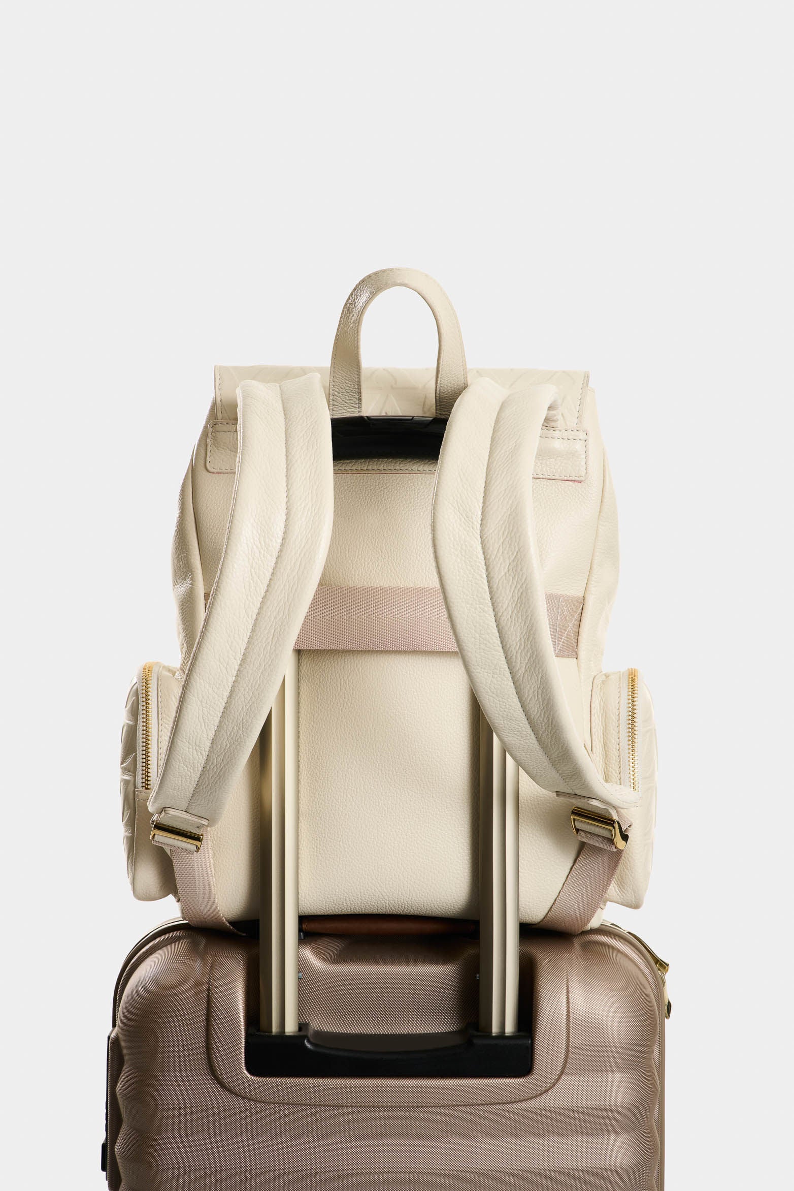 Silene Monogram Leather Backpack for Women - Image 3