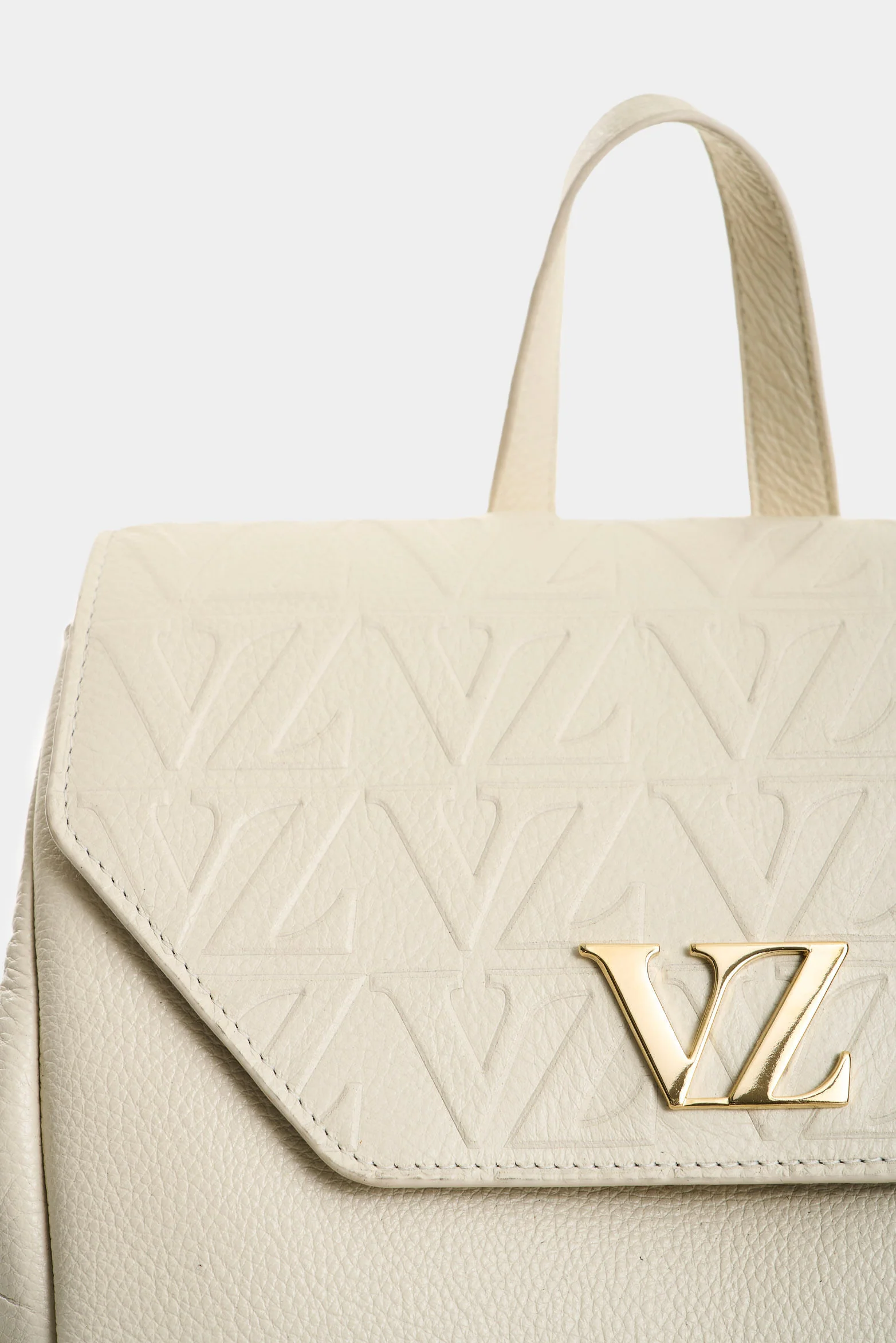 Silene Monogram Leather Backpack for Women - Image 4