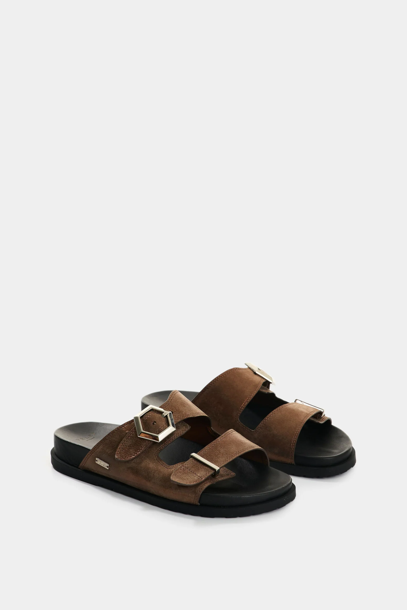 Silene women's folia leather flat sandal - Image 2