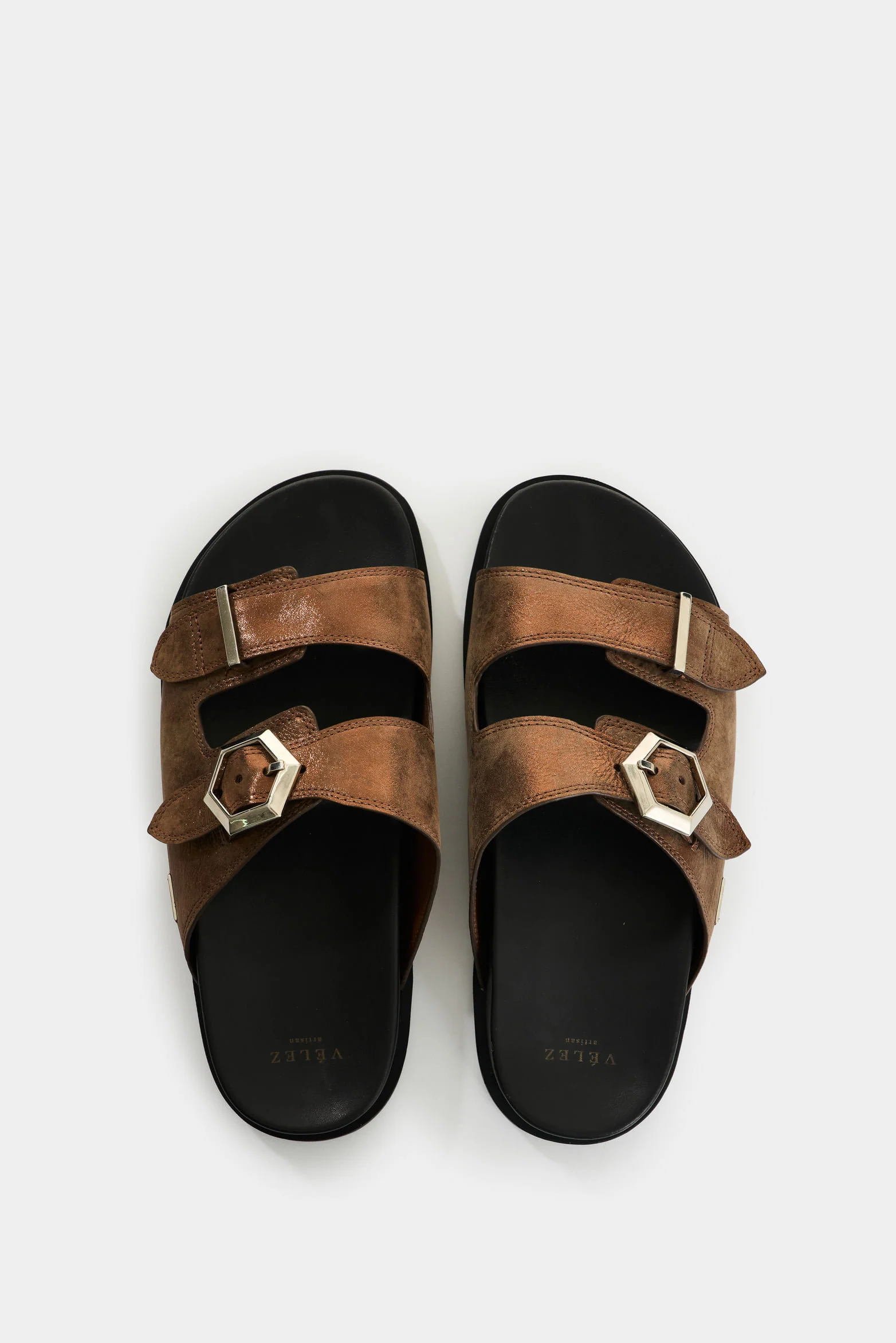 Silene women's folia leather flat sandal - Image 4