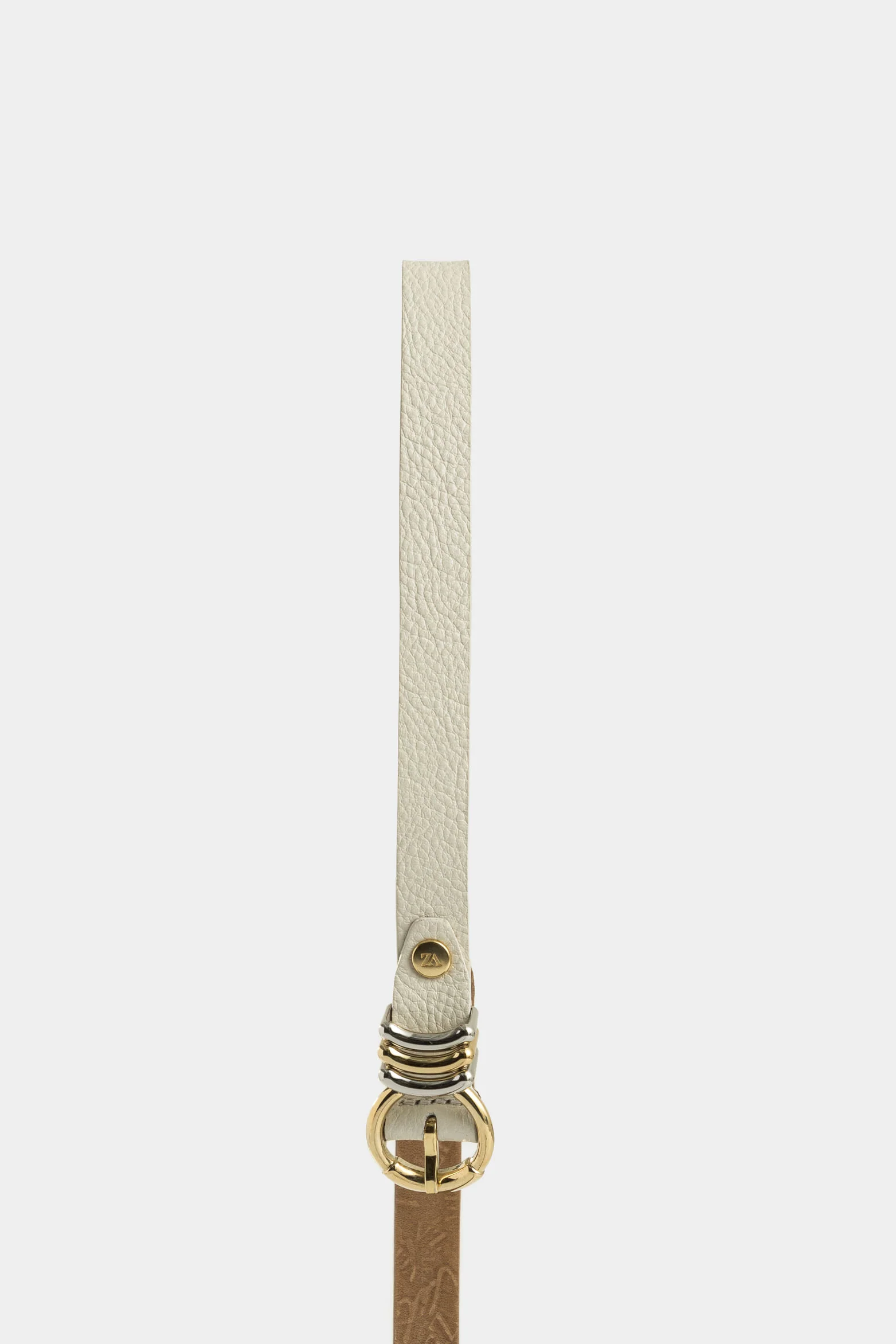 SingleFace Leather Belt for Women with Hexagonal Tip - Image 2