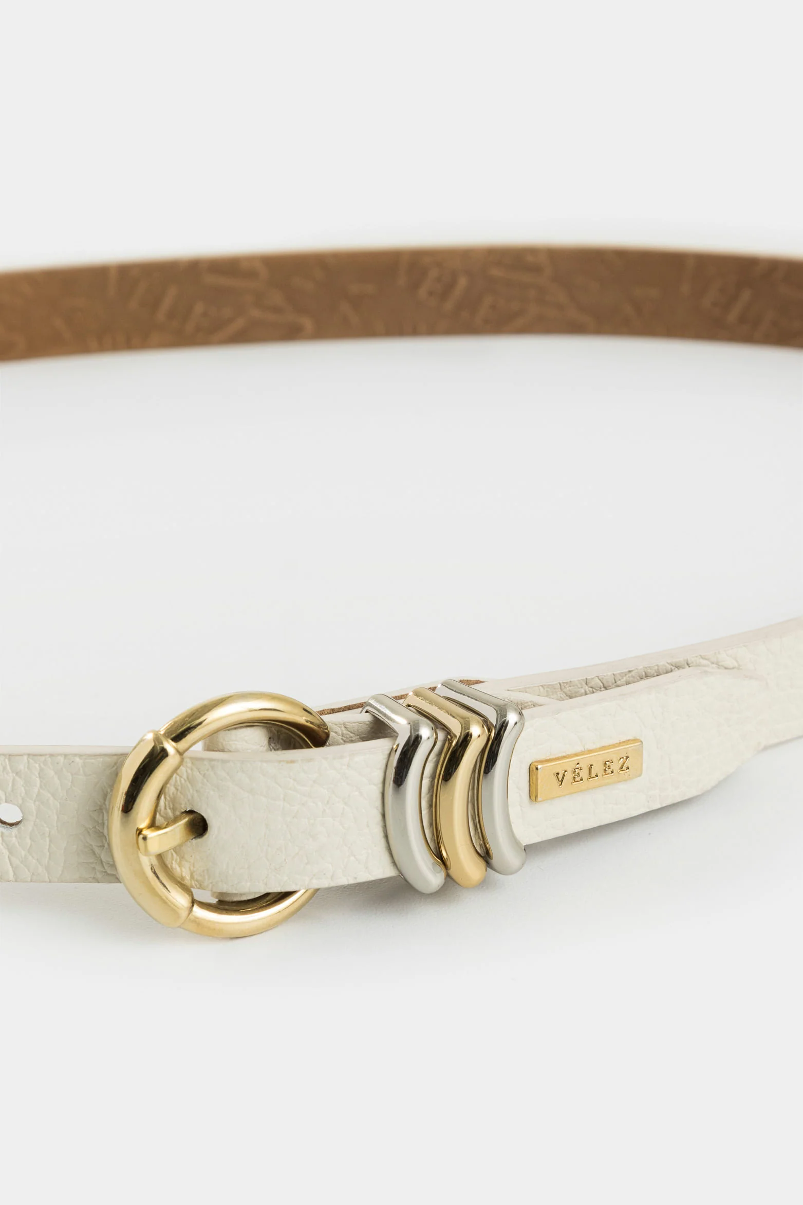 SingleFace Leather Belt for Women with Hexagonal Tip - Image 4