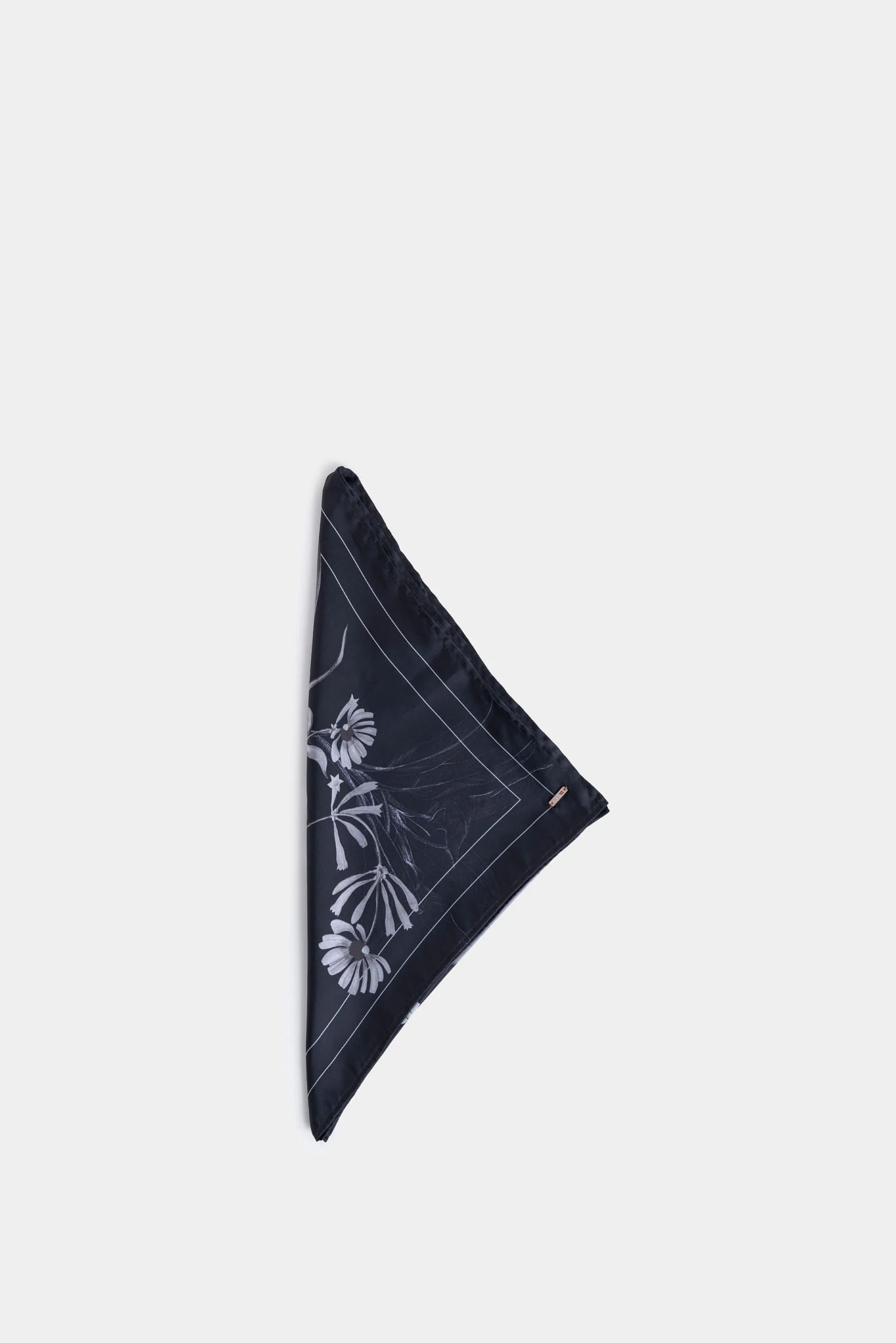 Small Indigo Scarf for Women with Print - Image 3