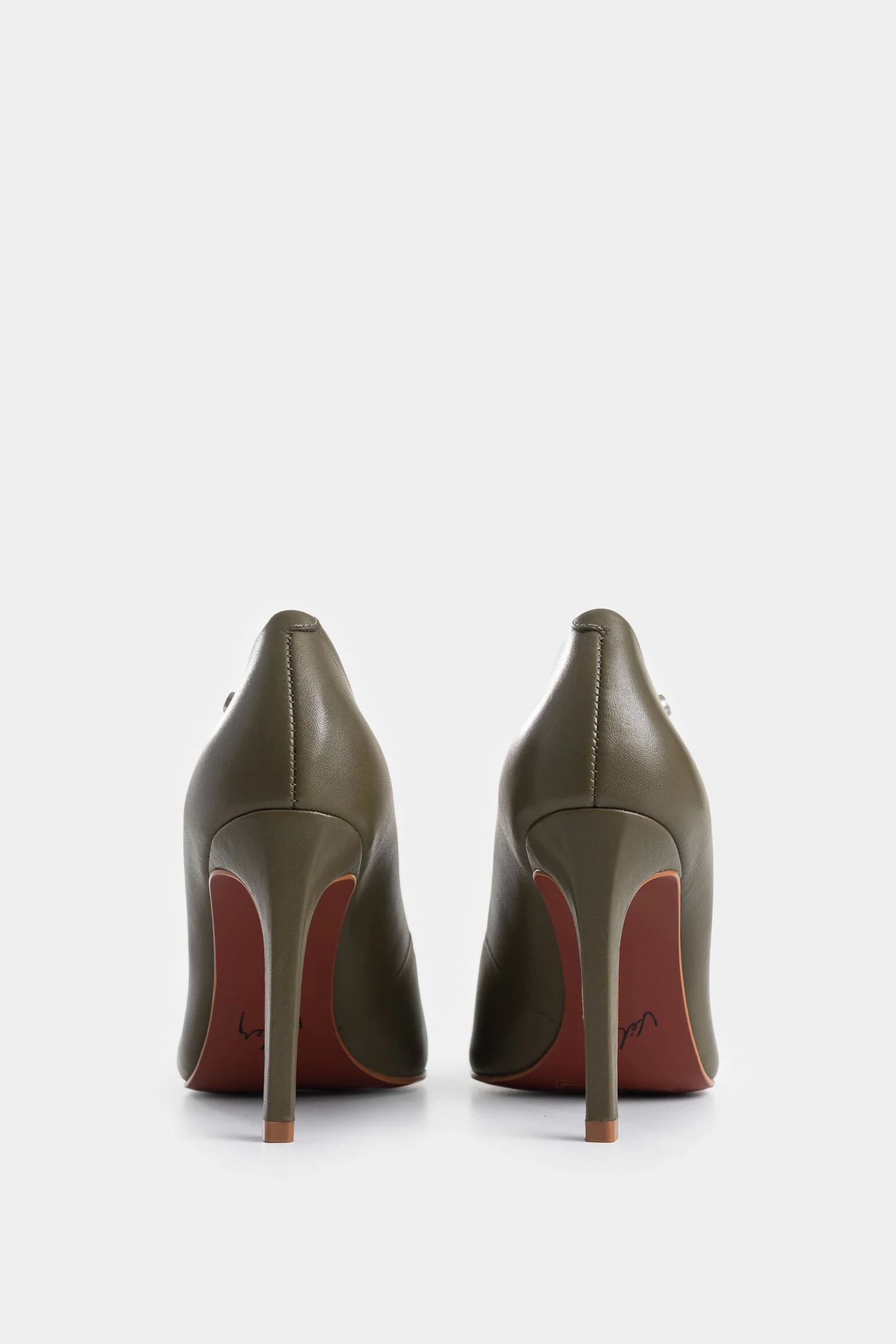 Smooth Leather Closed Toe Heels - Image 3